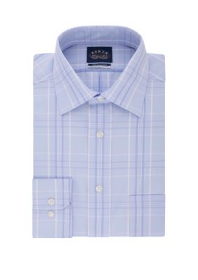 Camicia Uomo Saddlebred A Maniche Lunghe, Stampata, Antimacchia E Stretch, Taglie S-2XL, Blu