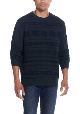 Weatherproof Vintage Men's Crew Neck Sweater, Green, 2XL