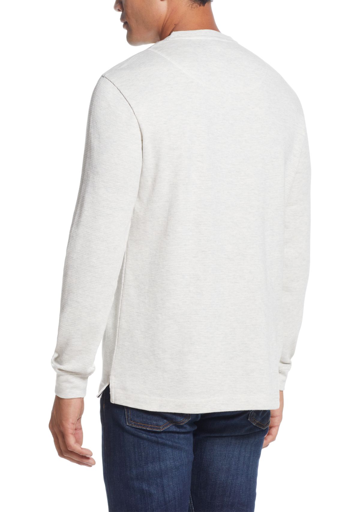 Mens Waffle Knit Crew Neck Shirt