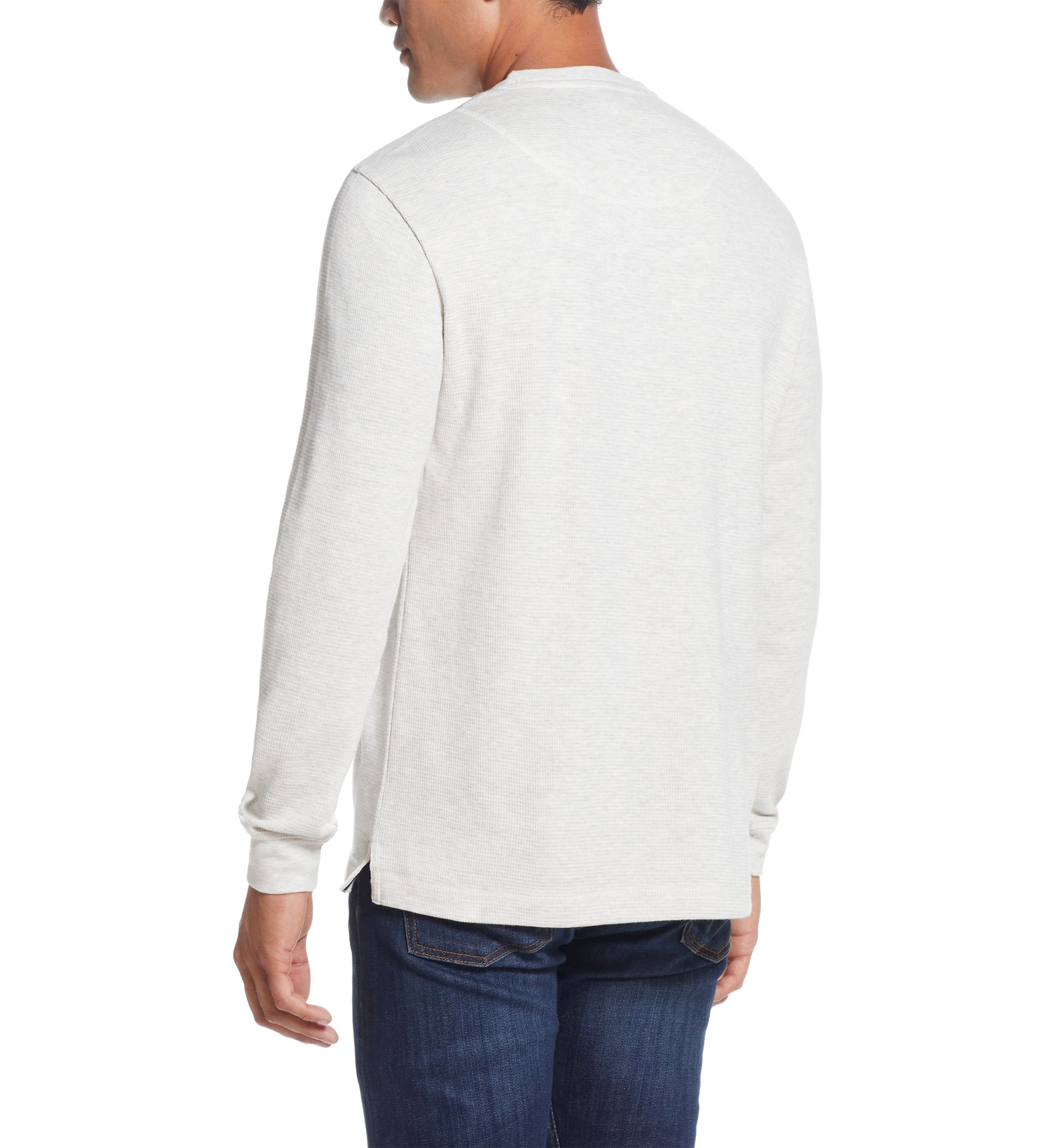 Mens Waffle Knit Crew Neck Shirt
