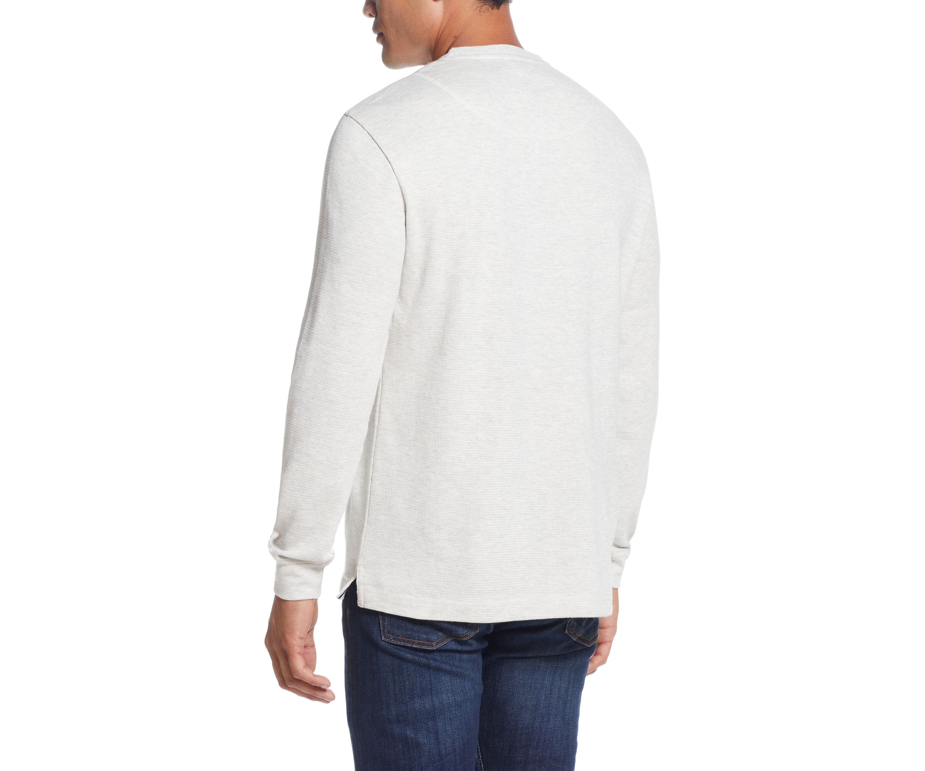 Mens Waffle Knit Crew Neck Shirt