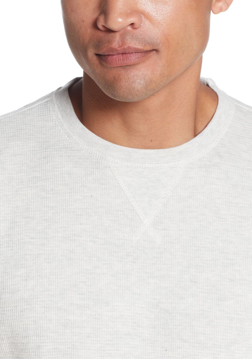 Mens Waffle Knit Crew Neck Shirt