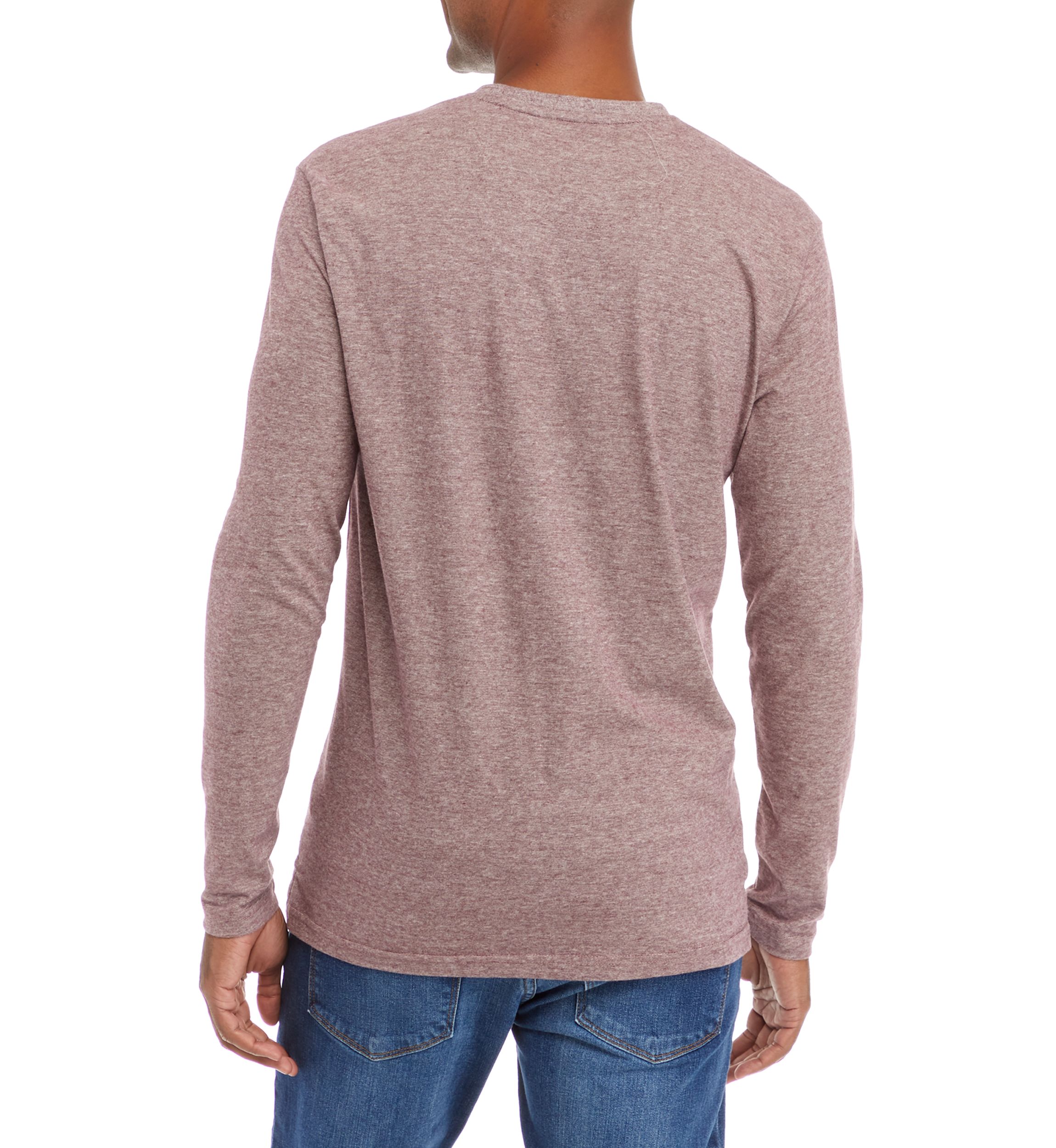 Mens Microstripe Sueded Henley Shirt
