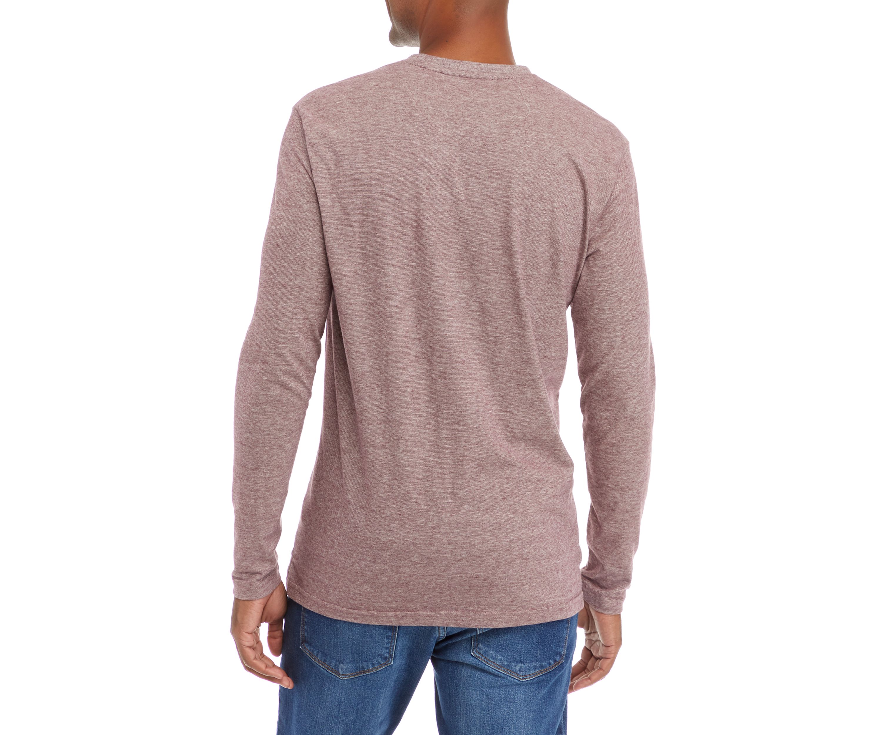 Mens Microstripe Sueded Henley Shirt