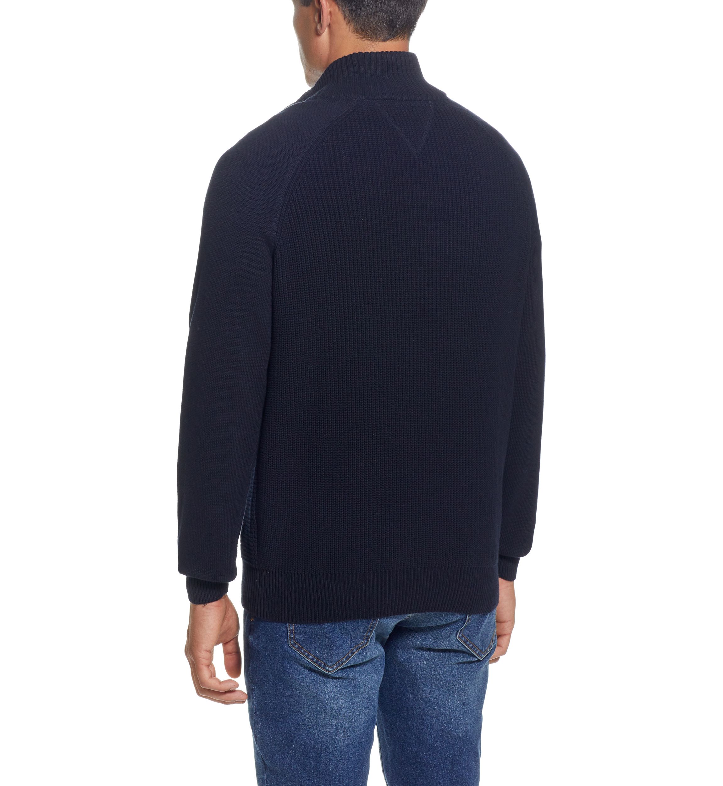 Mens Button Mock Neck Sweater