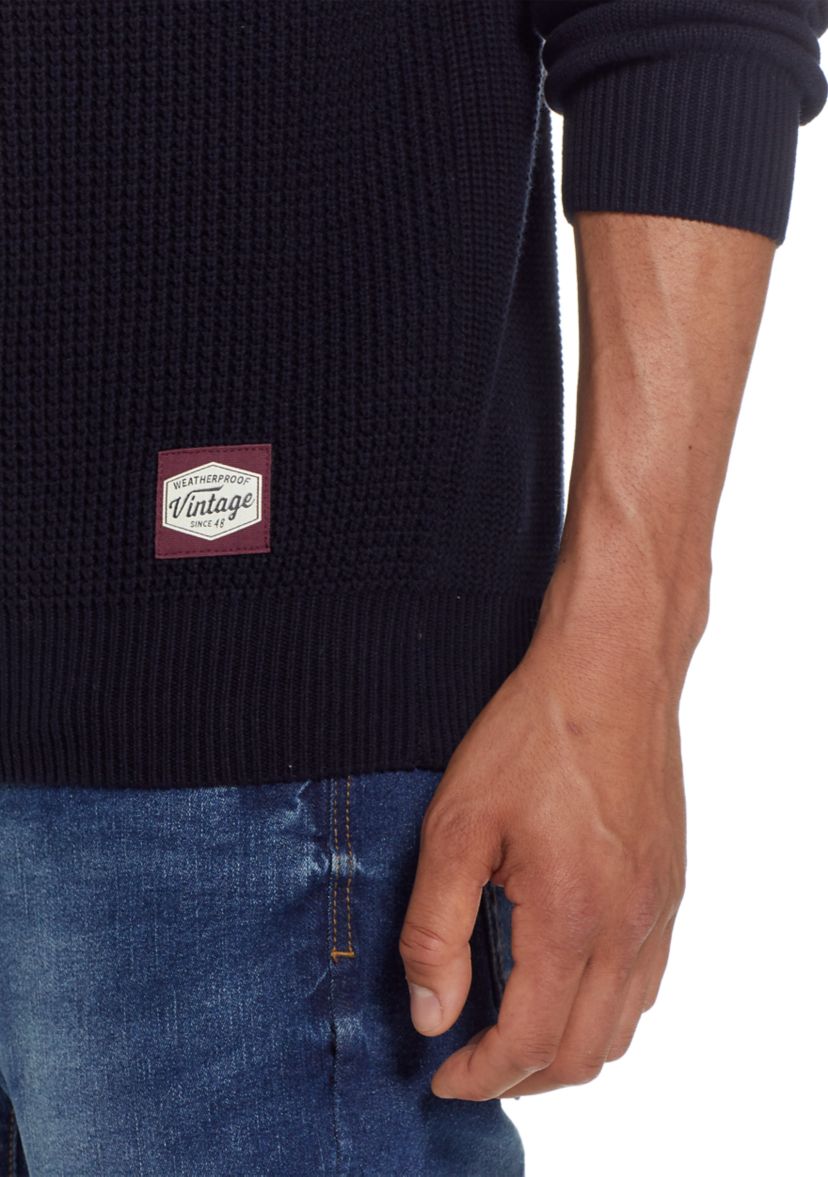 Mens Button Mock Neck Sweater