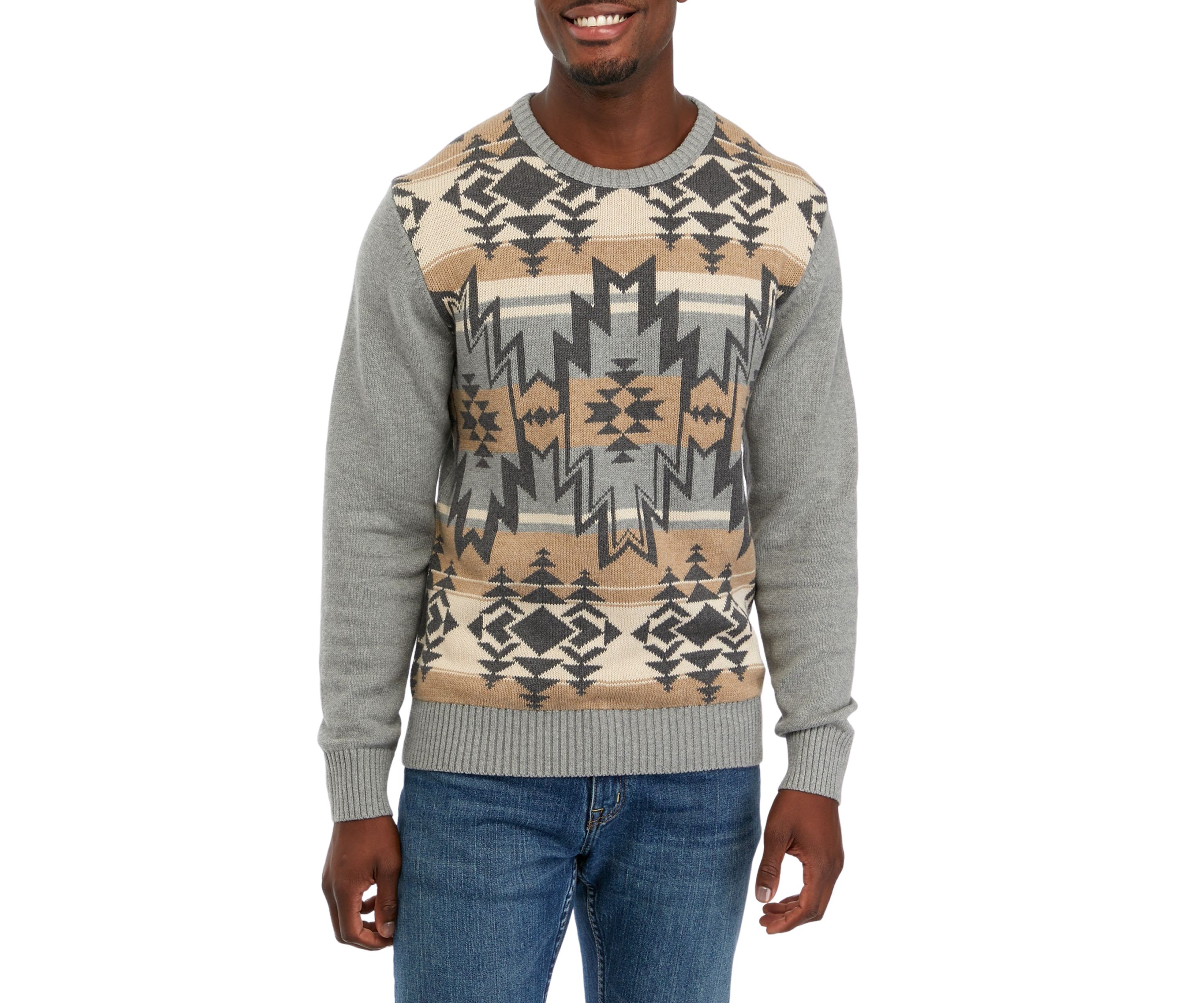 Mens Southwest Crew Neck Sweater