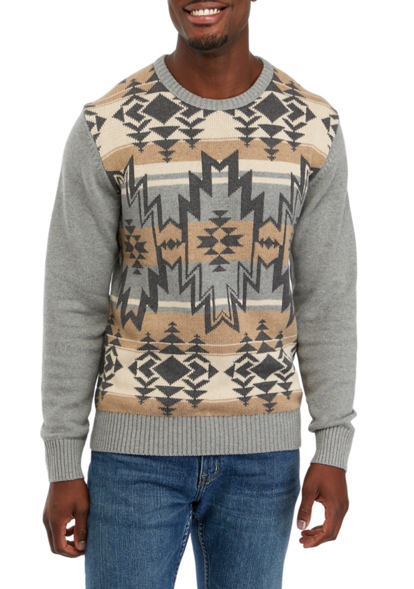 Mens Southwest Crew Neck Sweater