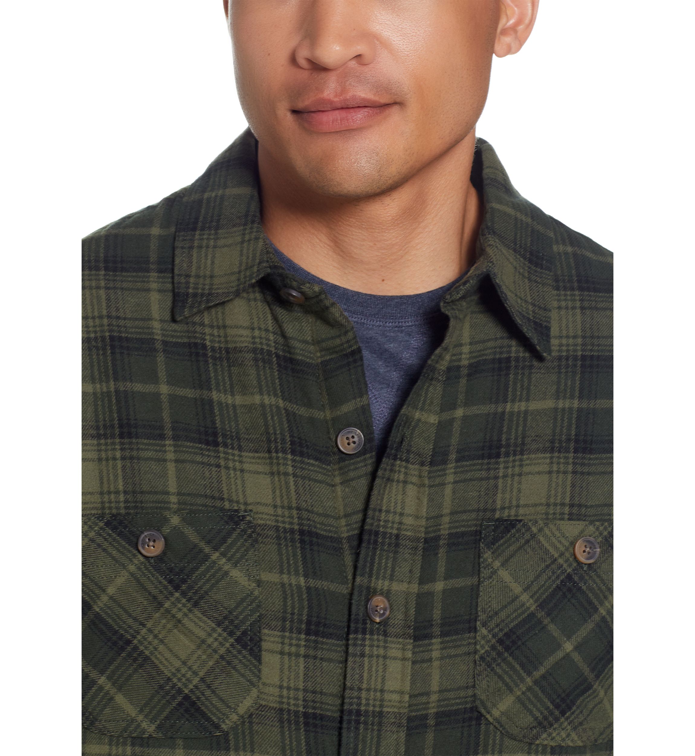 Mens Sherpa Lined Flannel Shirt Jacket