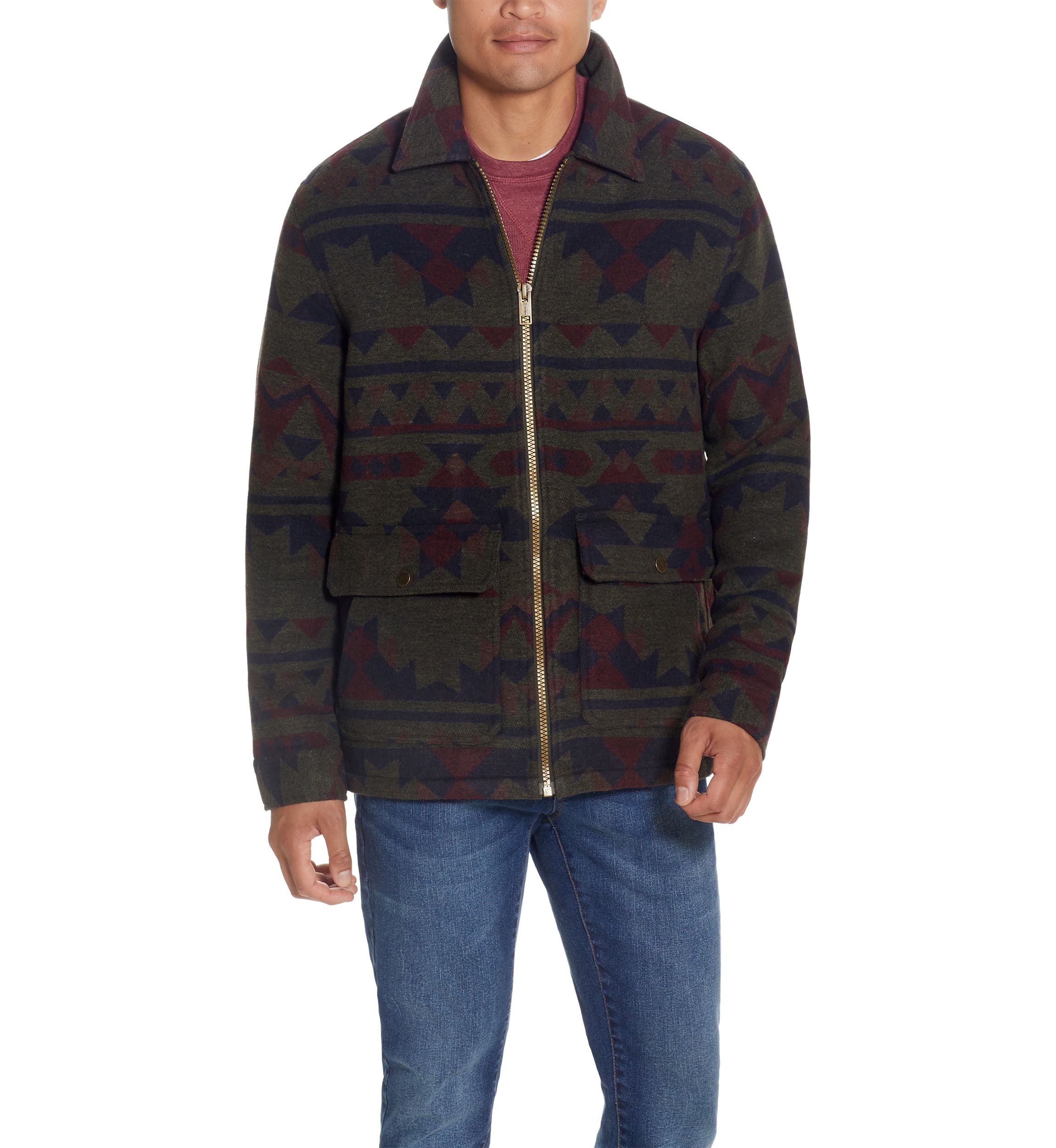 Mens Sherpa Lined Southwest Coat