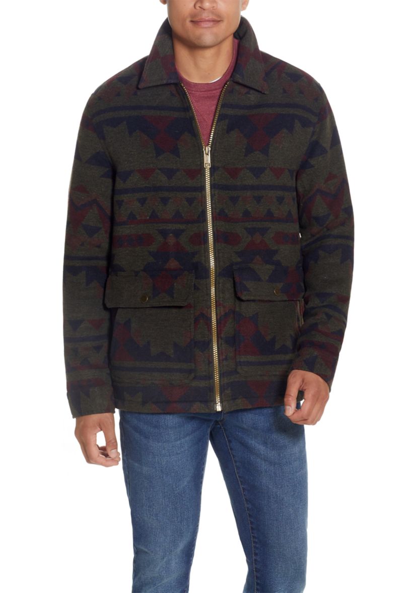 Mens Sherpa Lined Southwest Coat