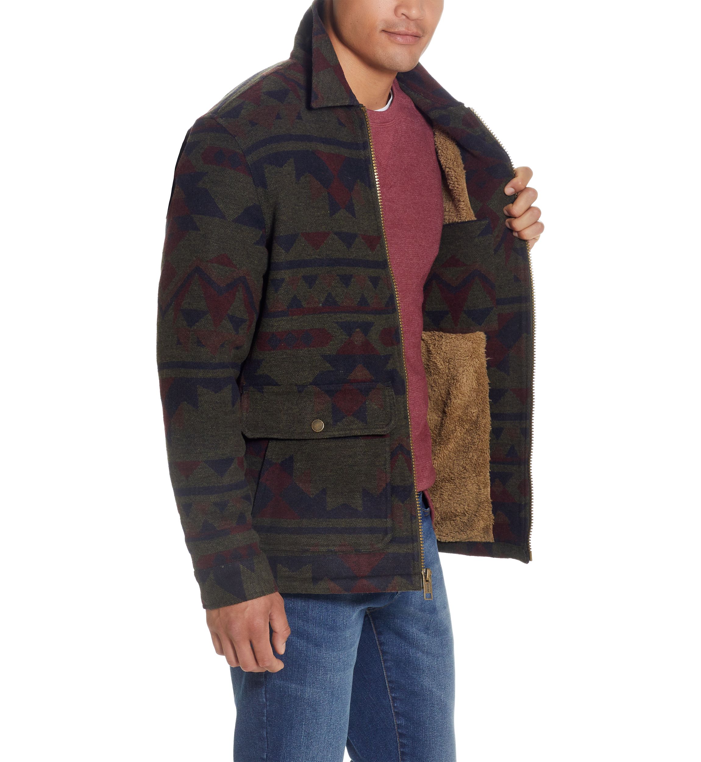 Mens Sherpa Lined Southwest Coat