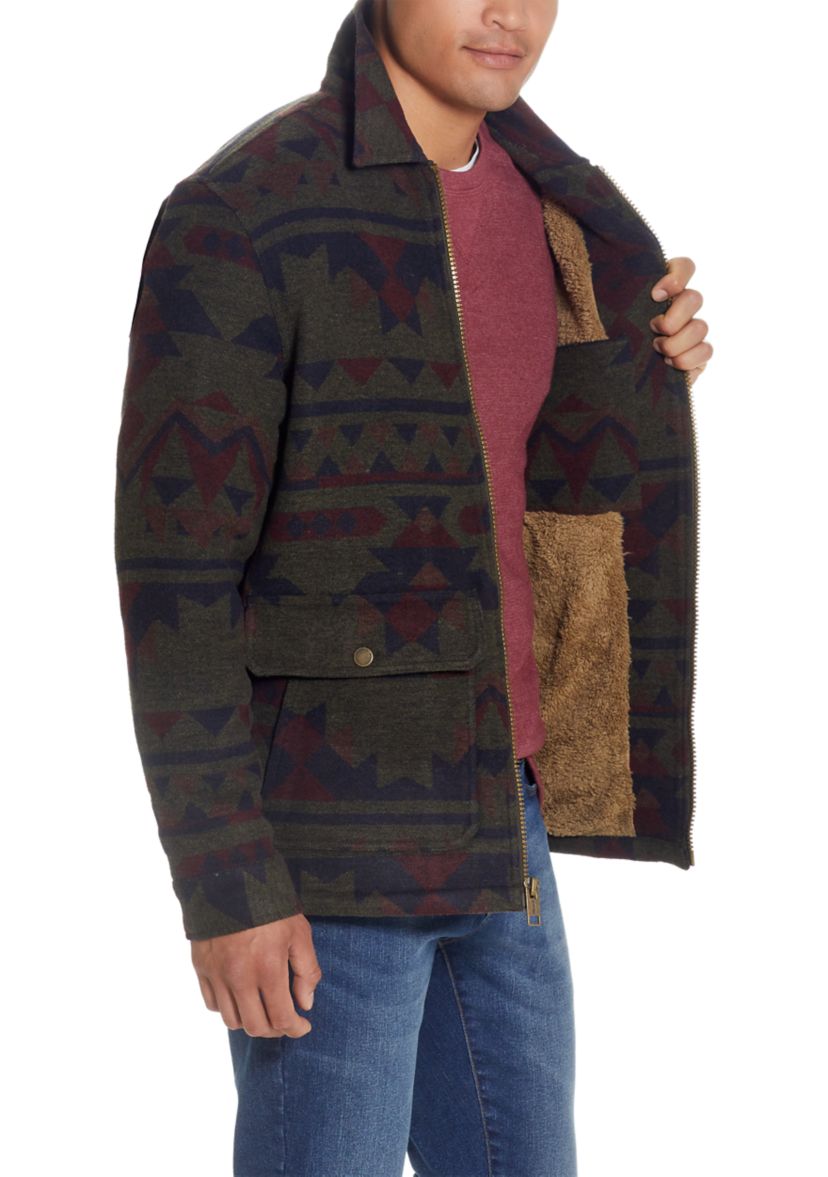 Mens Sherpa Lined Southwest Coat