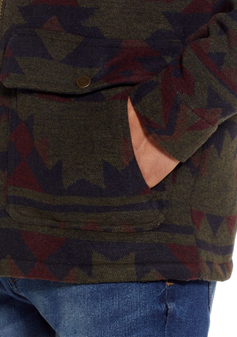 Mens Sherpa Lined Southwest Coat