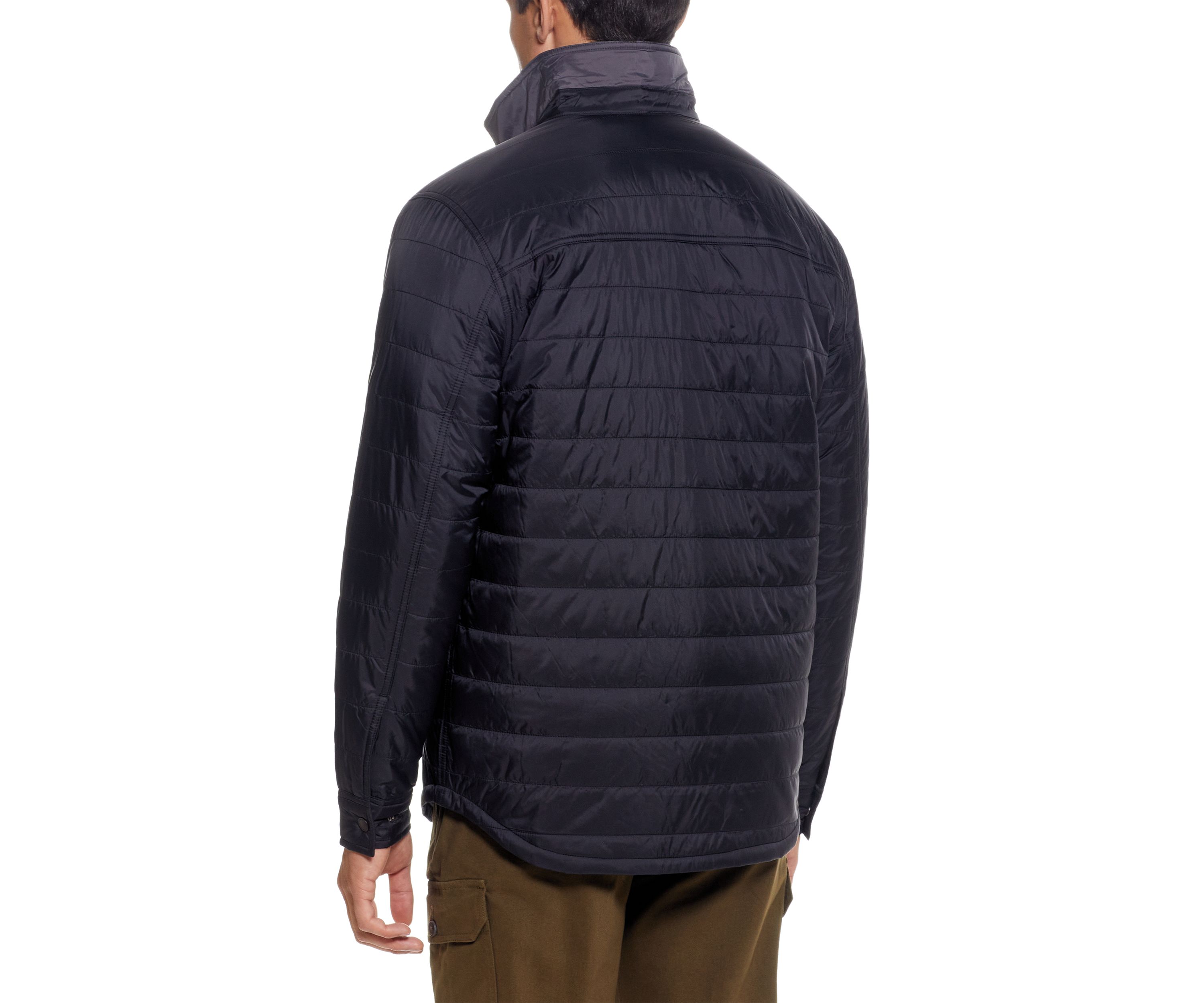 Mens Horizontal Quilted Shirt Jacket 