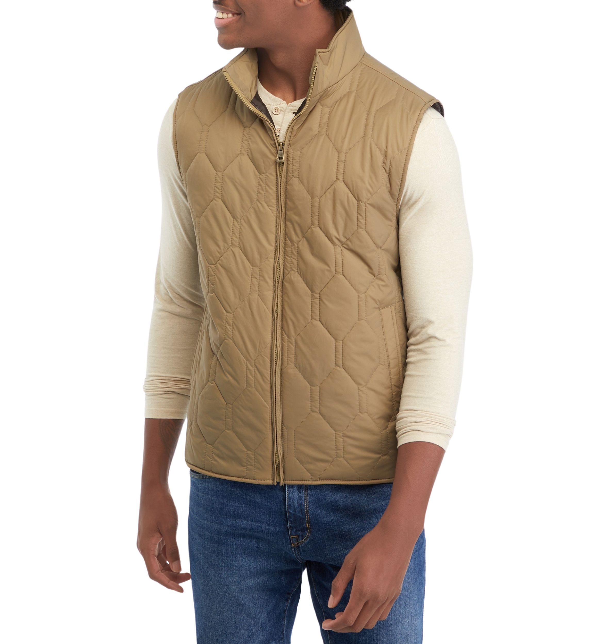 Hexagon Quilted Lightweight Vest 