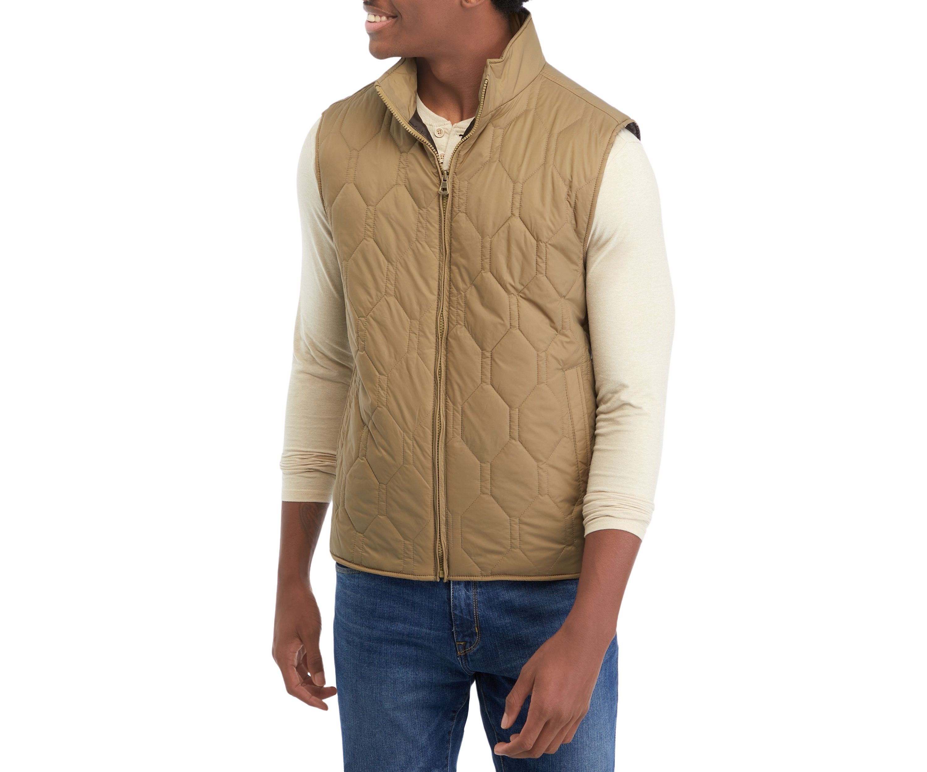 Hexagon Quilted Lightweight Vest 