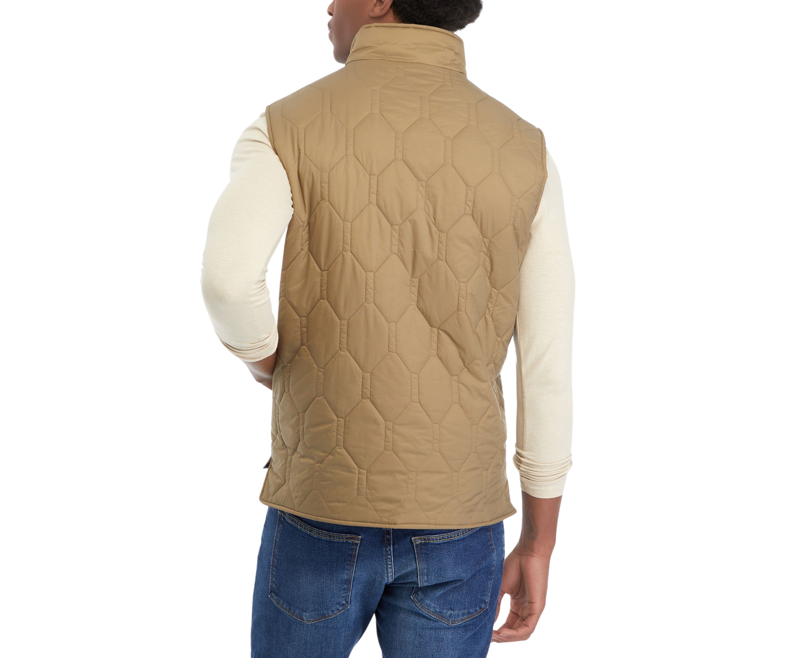Hexagon Quilted Lightweight Vest 