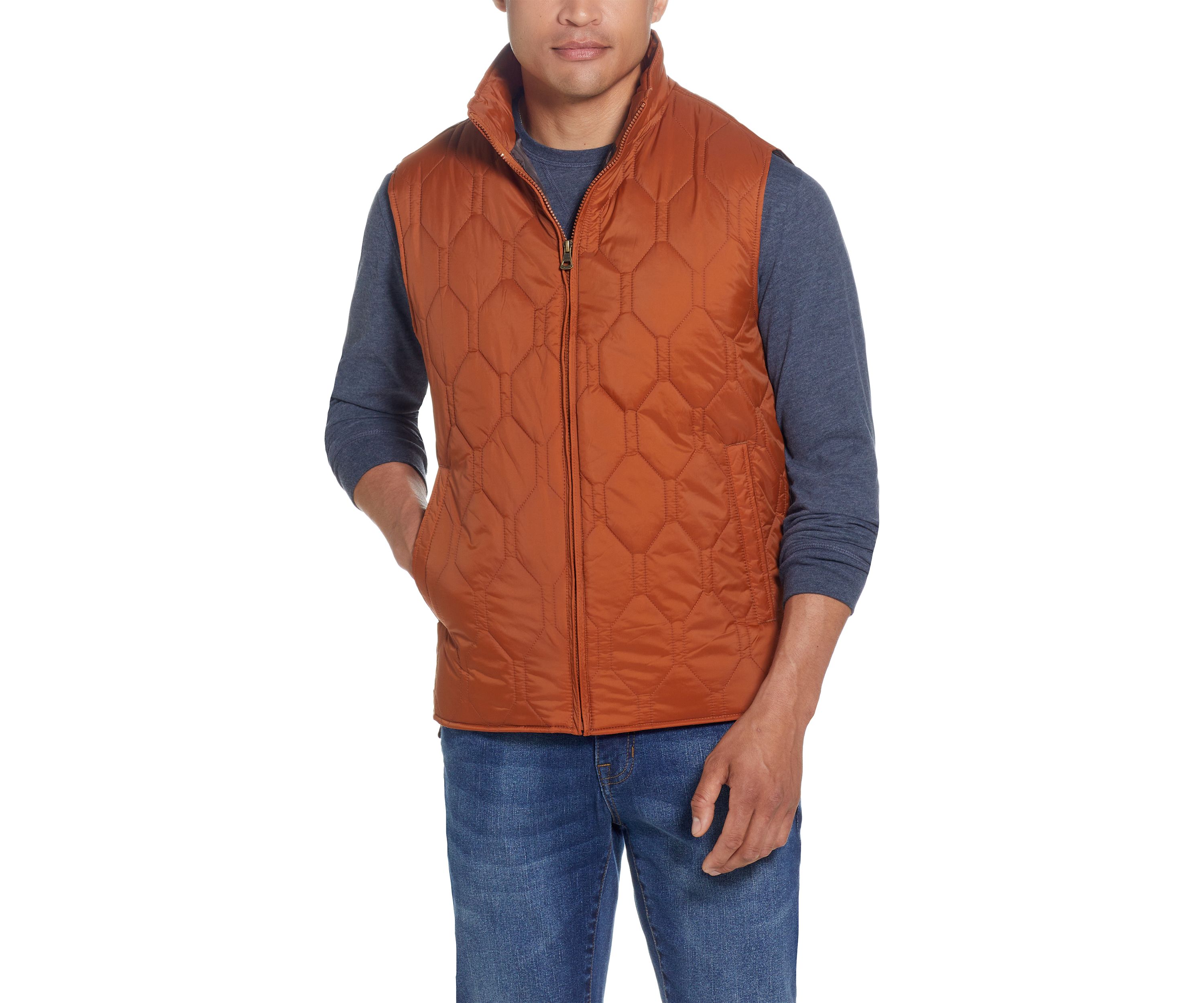 Mens Hexagon Quilted Lightweight Vest