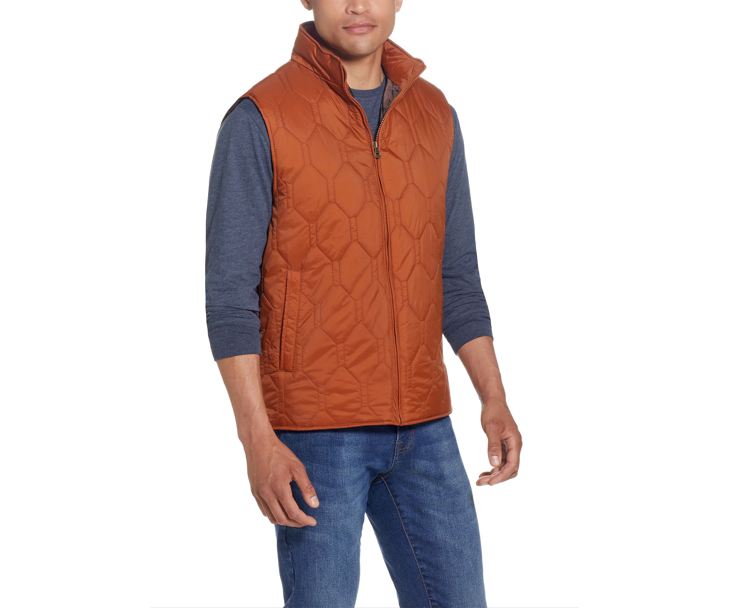 Mens Hexagon Quilted Lightweight Vest