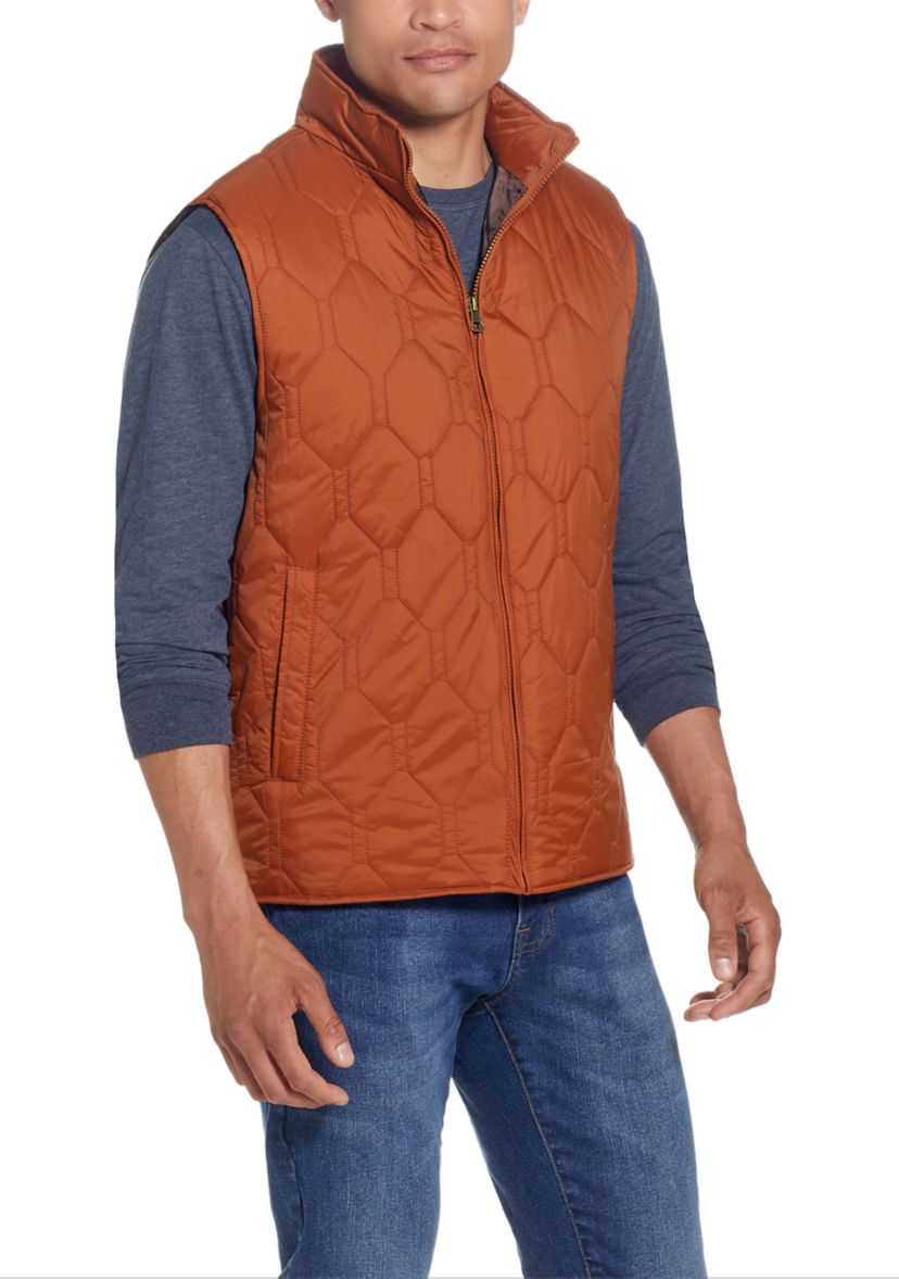 Mens Hexagon Quilted Lightweight Vest