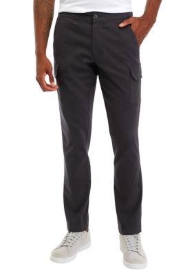 Washed Cotton Stretch Cargo Pants