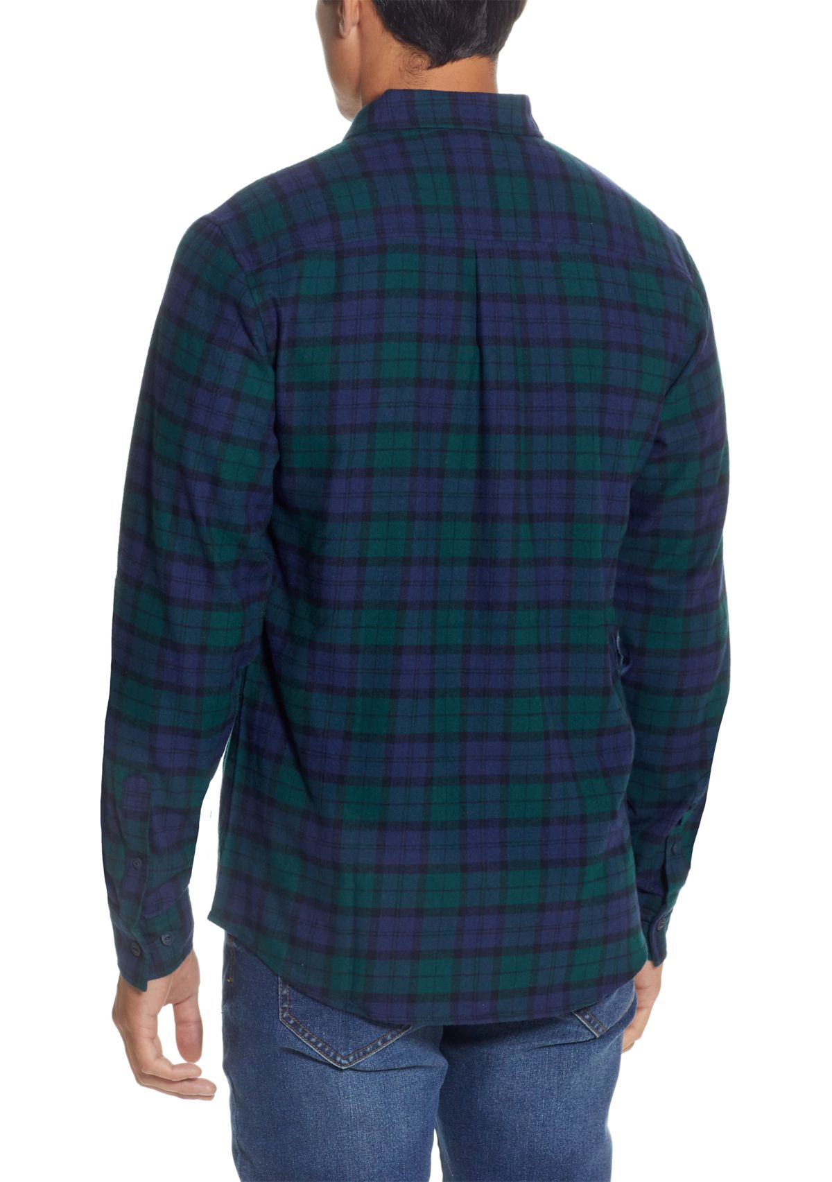Mens Holiday Brushed Flannel Shirt