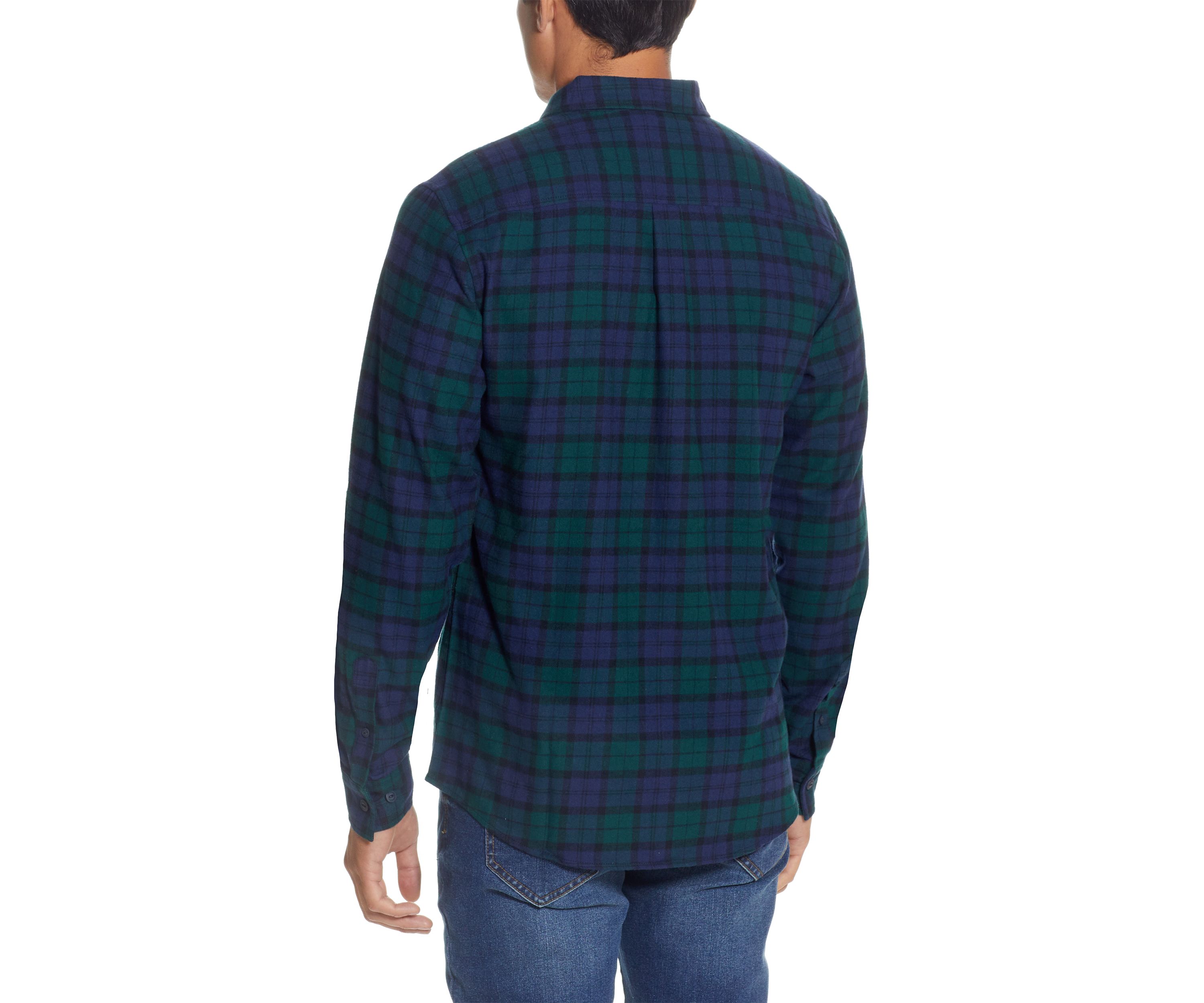 Mens Holiday Brushed Flannel Shirt