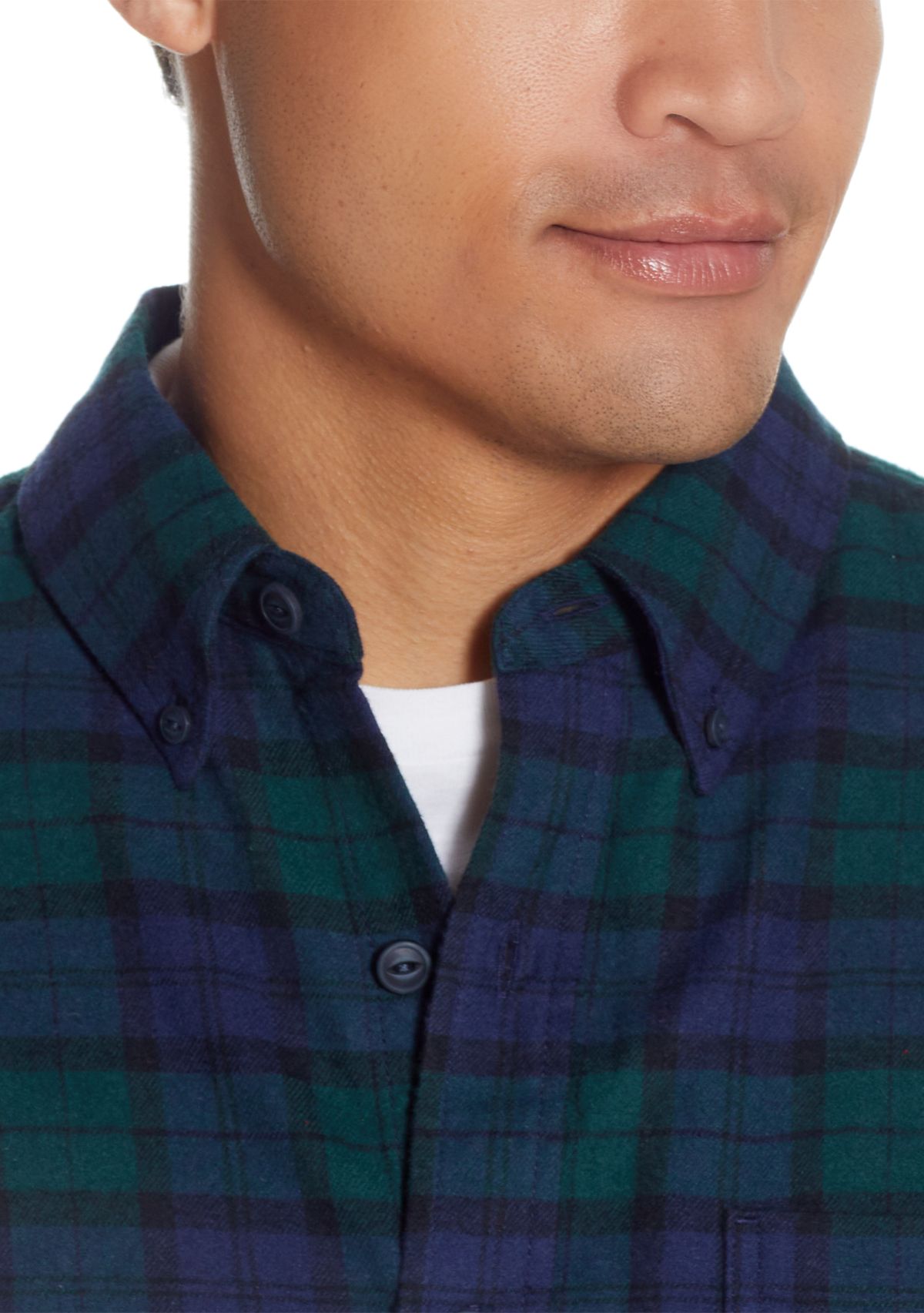 Mens Holiday Brushed Flannel Shirt