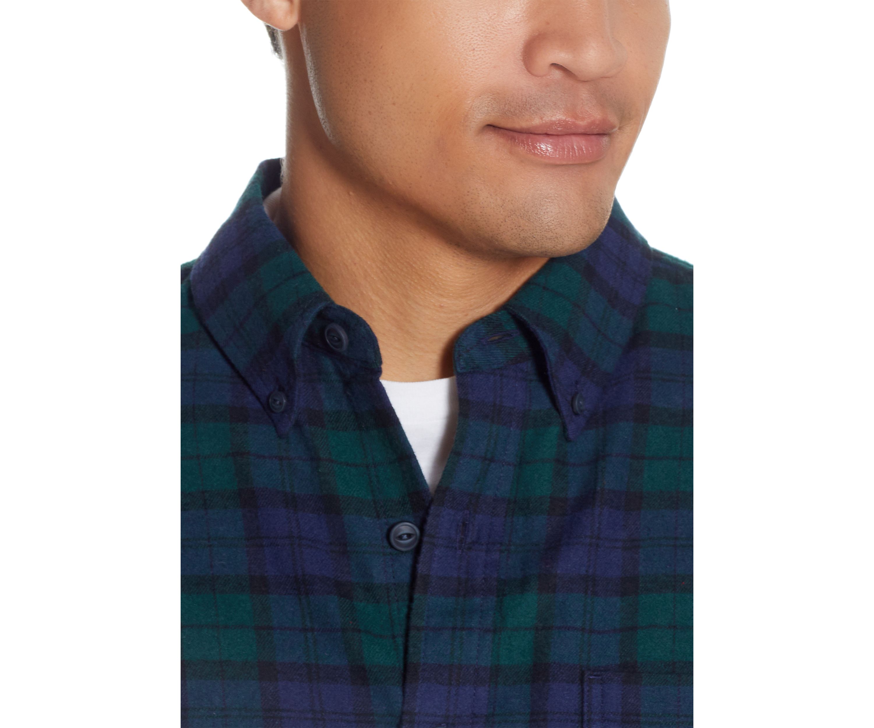 Mens Holiday Brushed Flannel Shirt