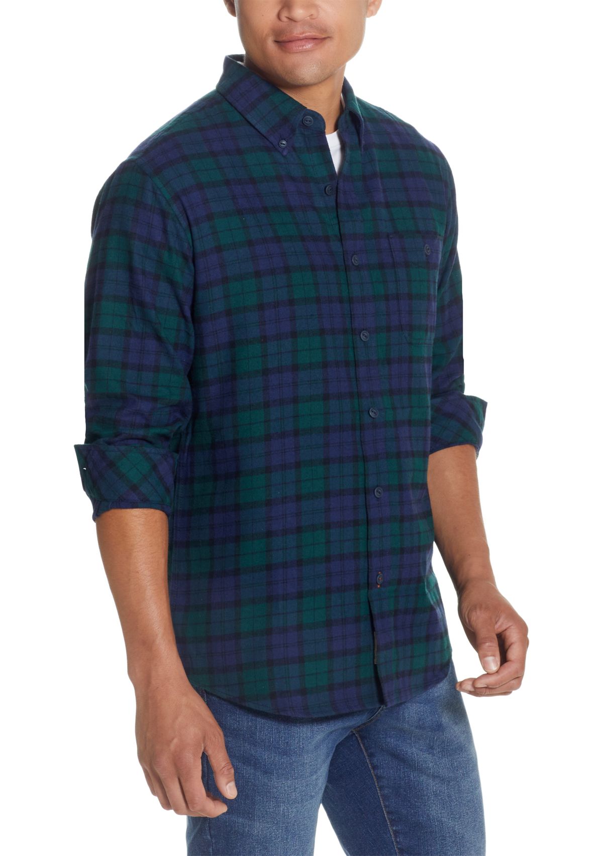 Mens Holiday Brushed Flannel Shirt
