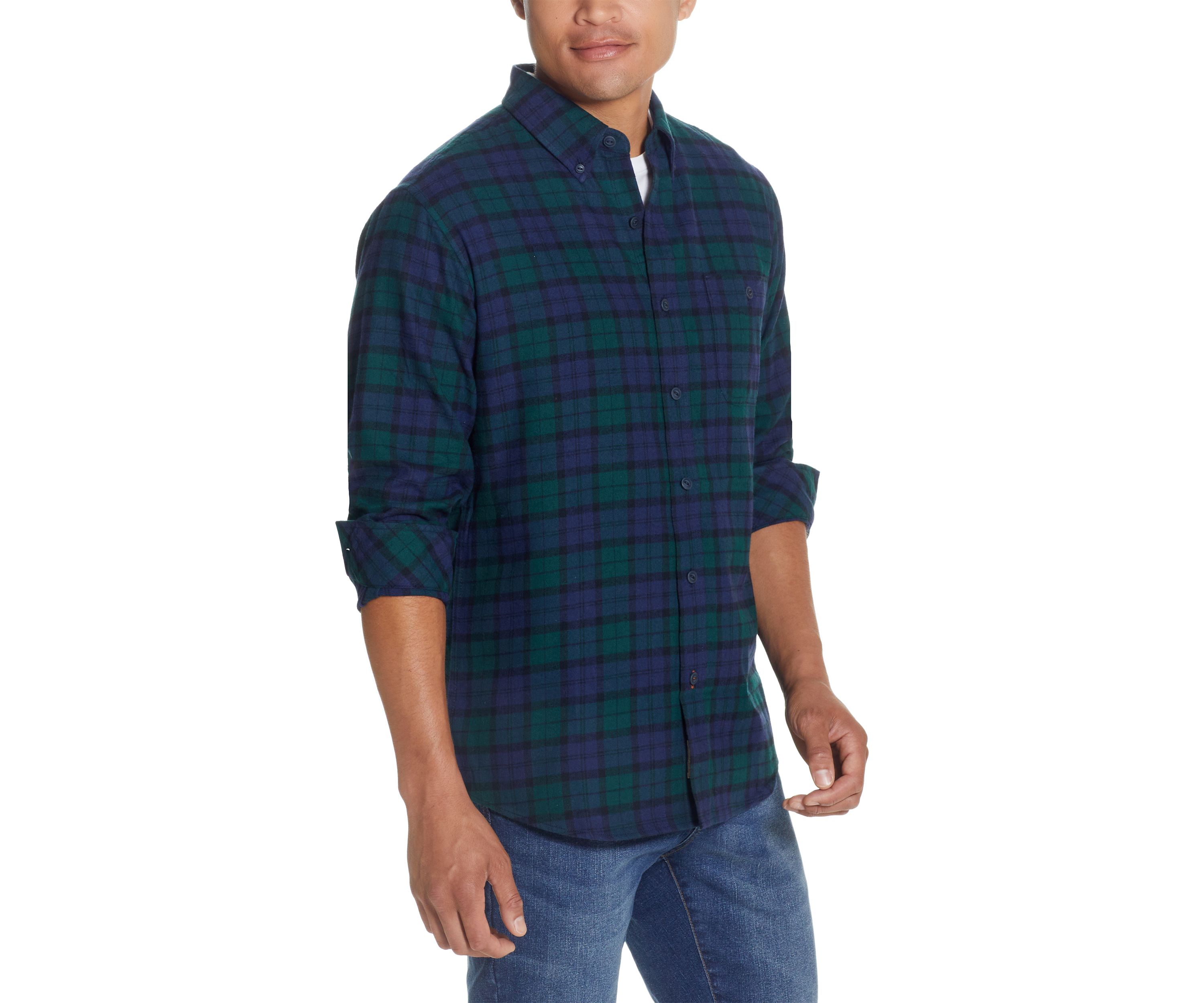 Mens Holiday Brushed Flannel Shirt