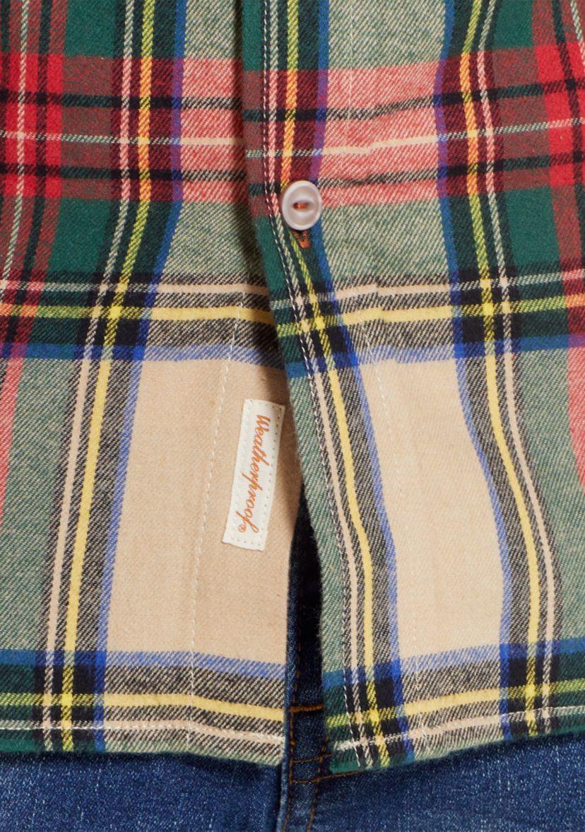 Mens Plaid Flannel Button Down Shirt