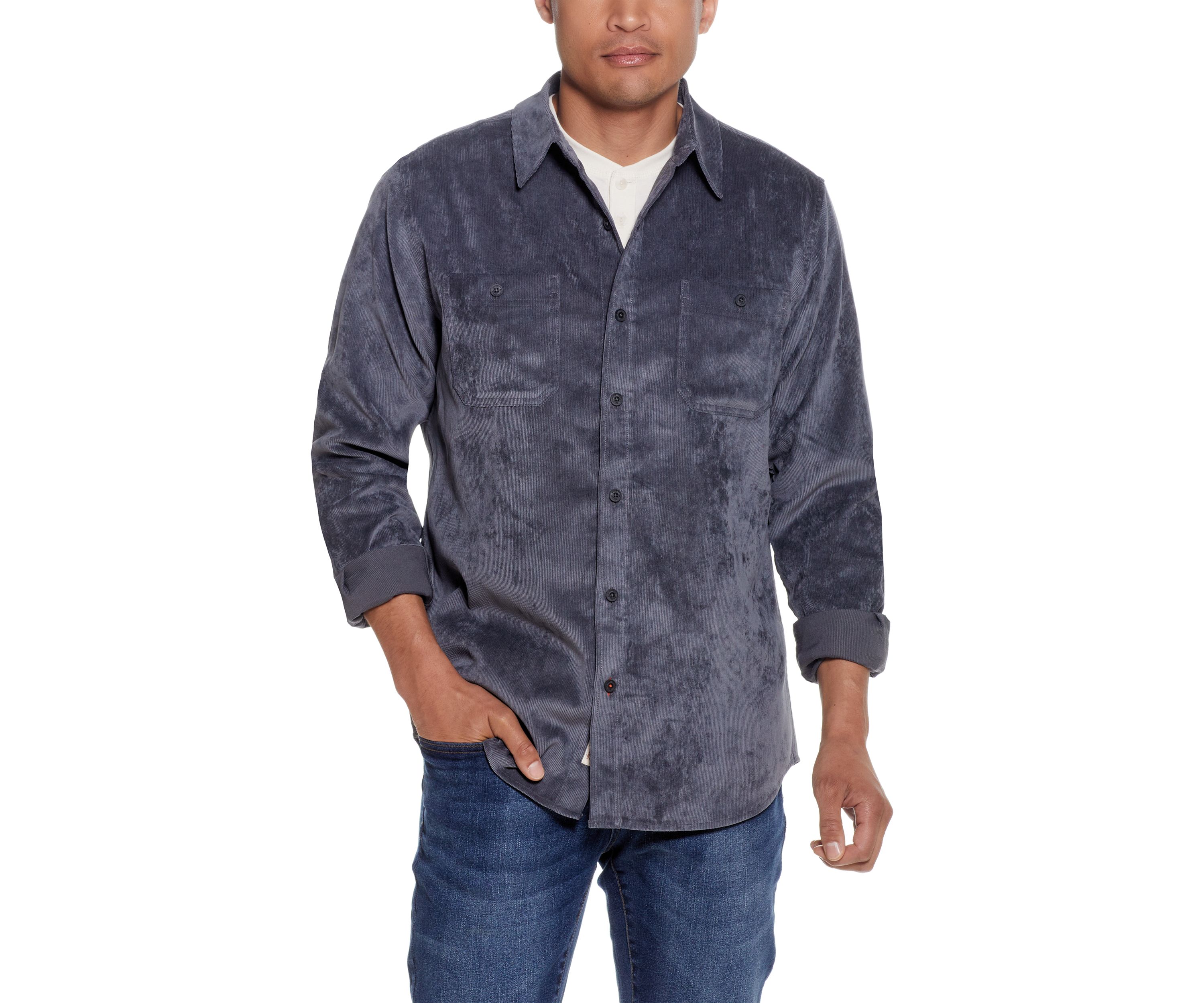 Mens Solid Corduroy Shirt