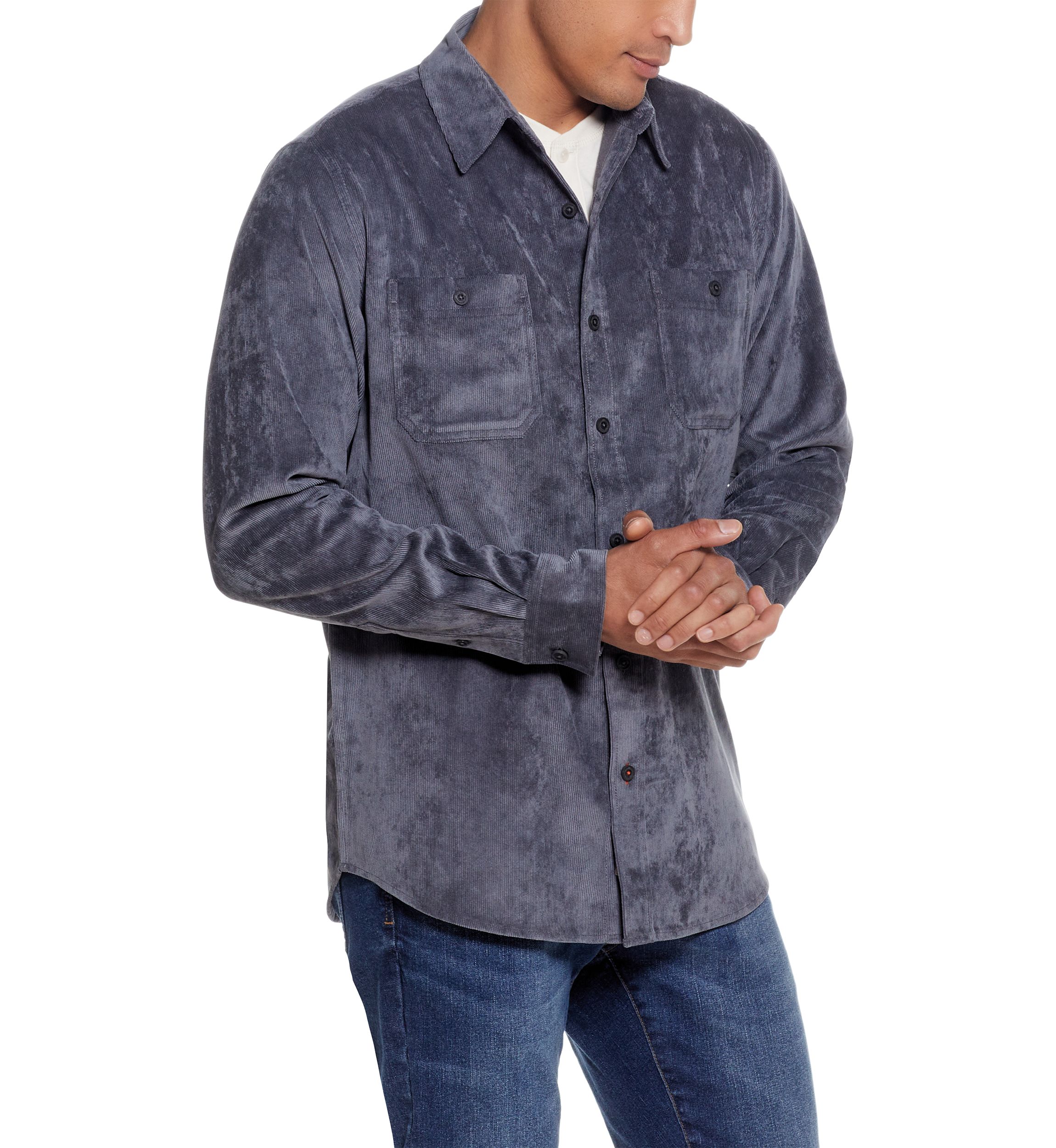 Mens Solid Corduroy Shirt
