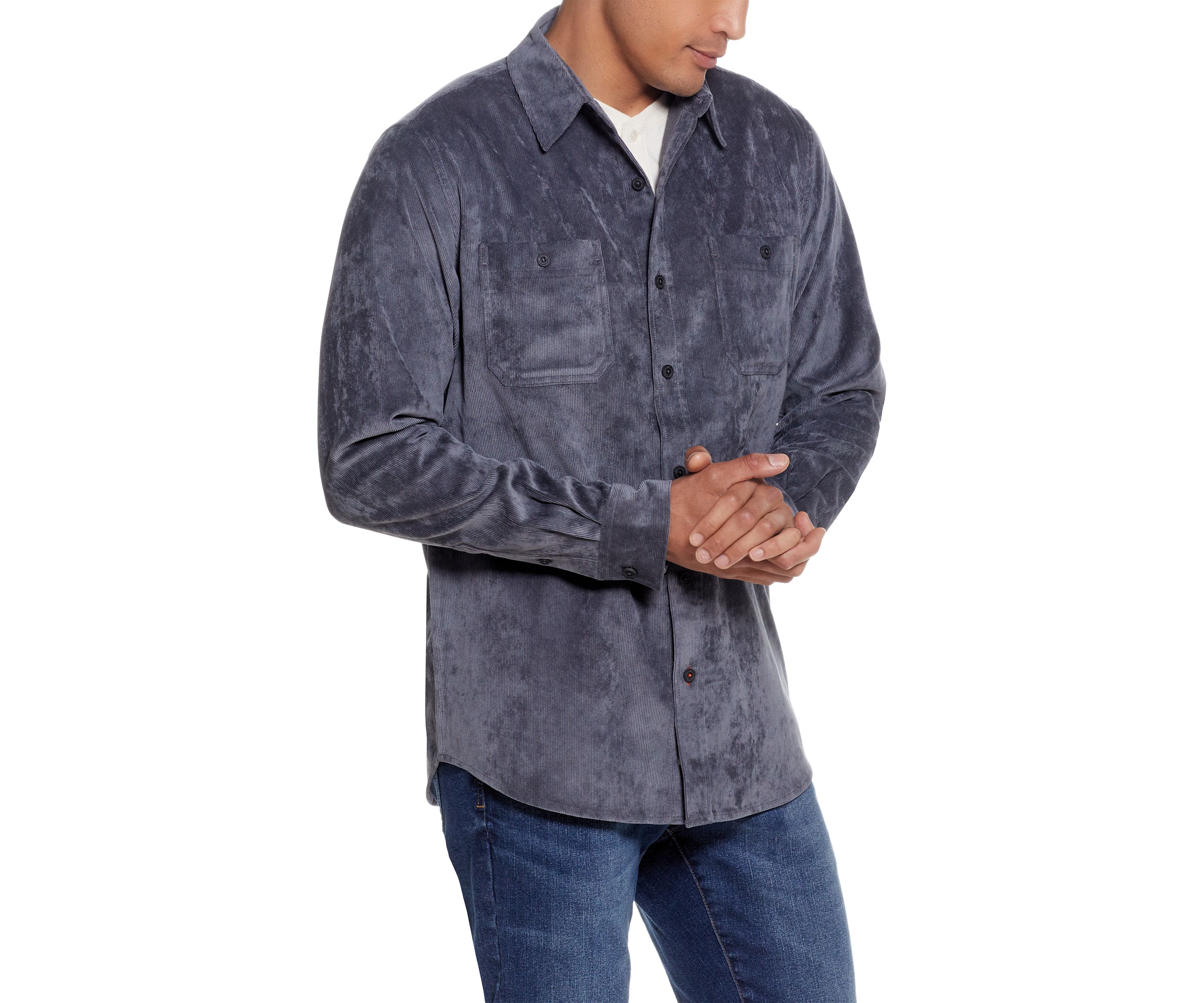 Mens Solid Corduroy Shirt
