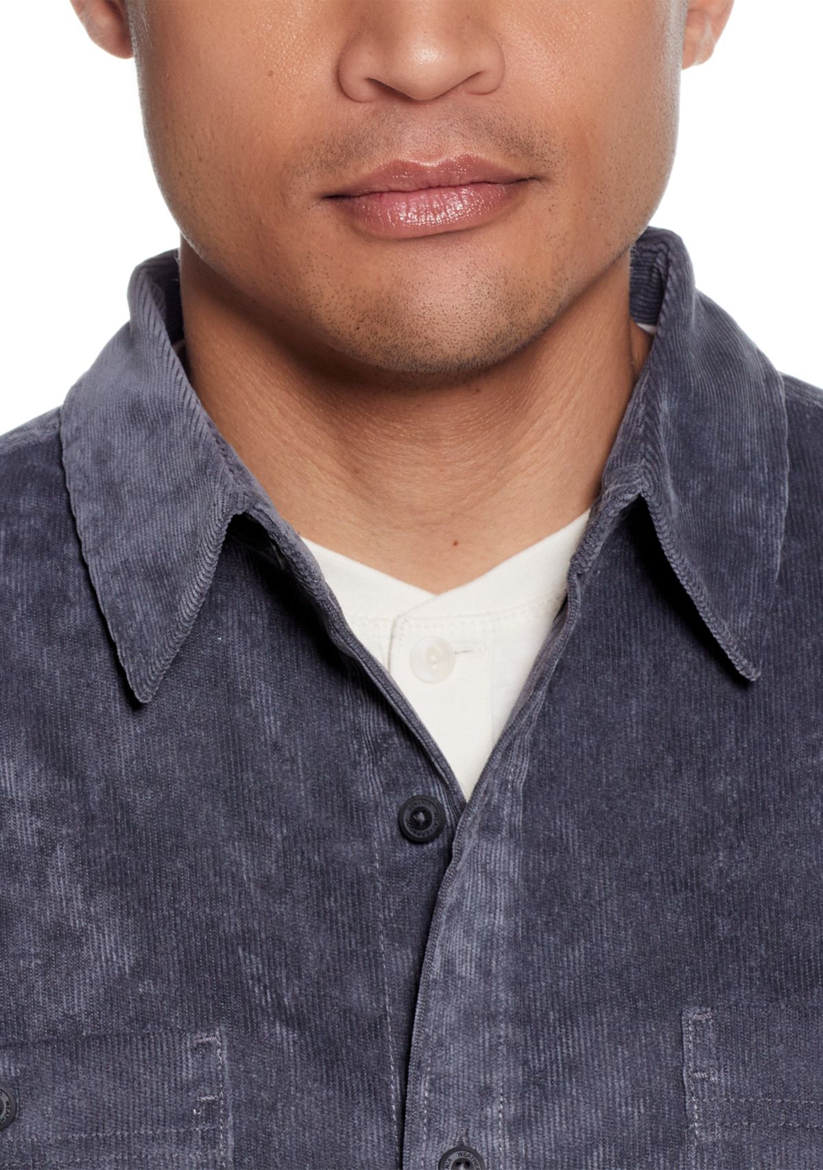 Mens Solid Corduroy Shirt