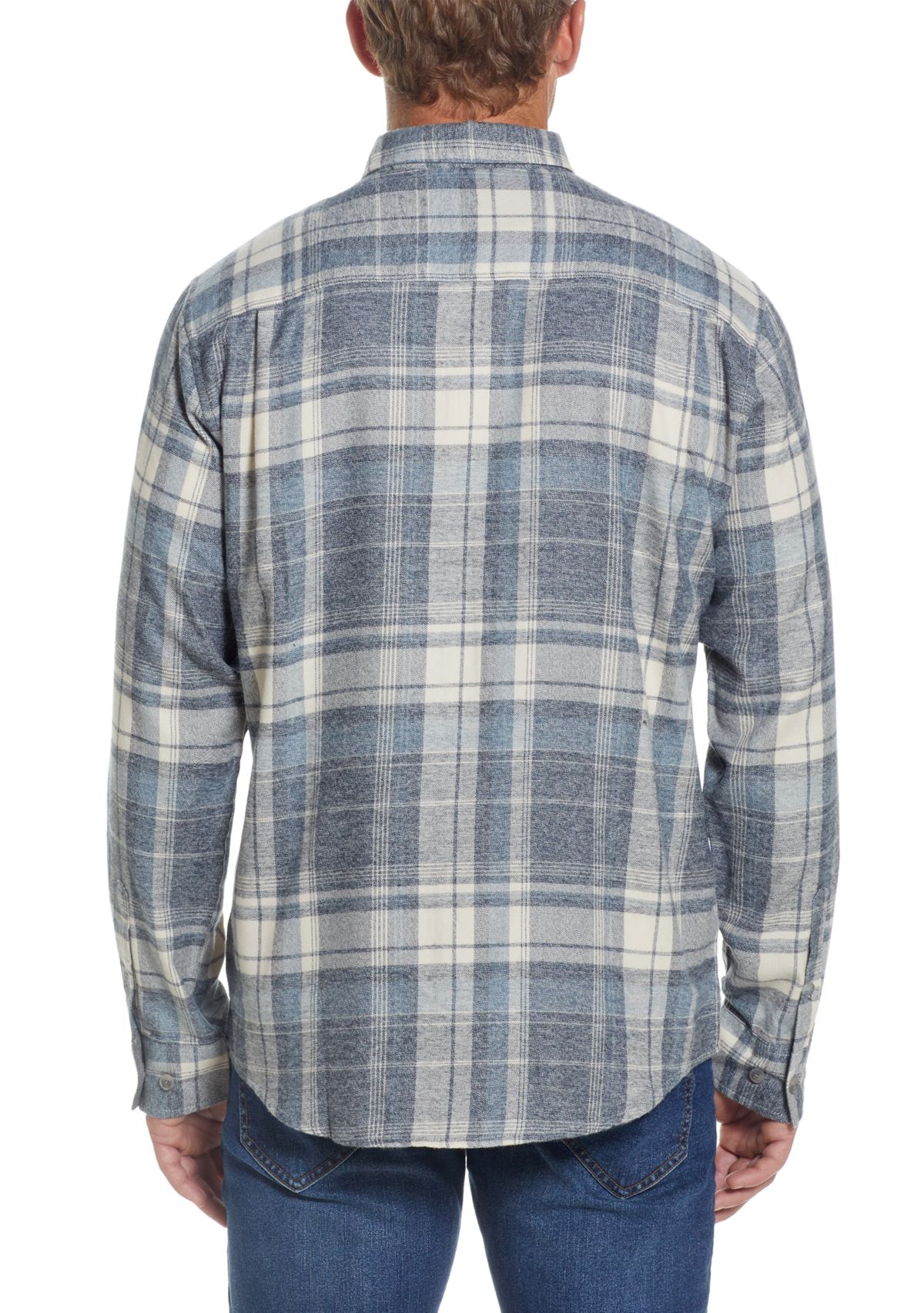 Mens Long Sleeve Brushed Flannel Shirt