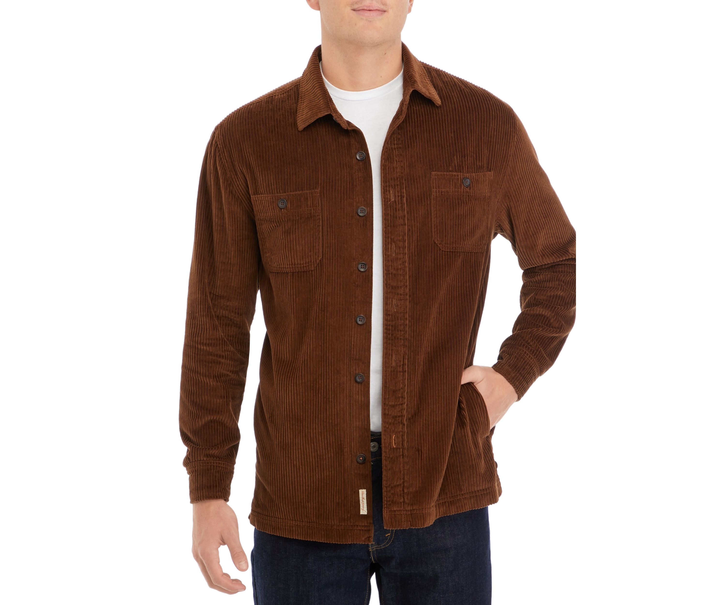 Unlined Cord Shirt Jacket 