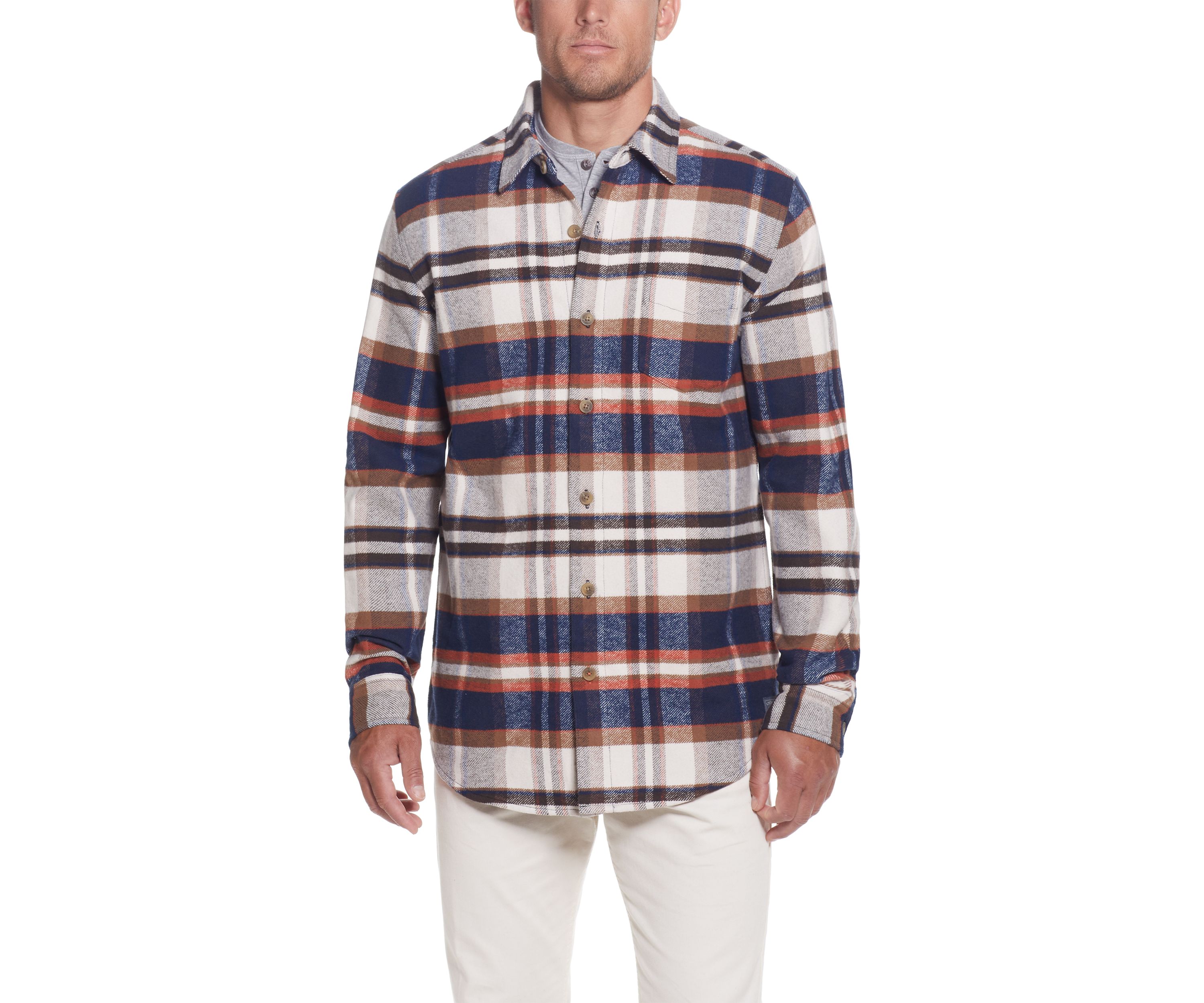 Mens Unlined Plaid Shirt Jacket