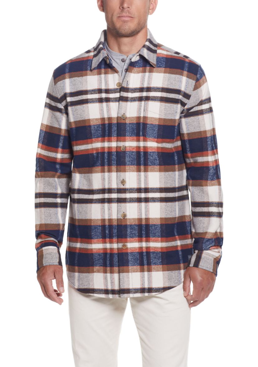 Mens Unlined Plaid Shirt Jacket