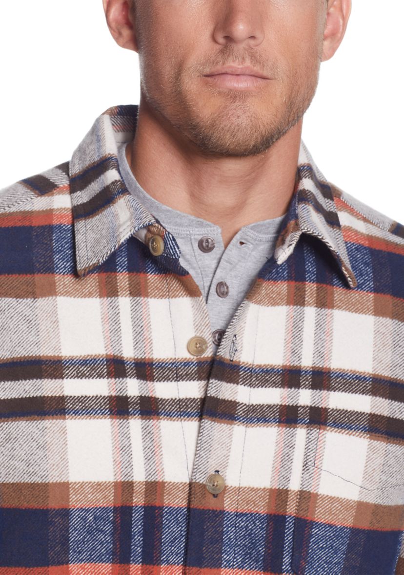 Mens Unlined Plaid Shirt Jacket