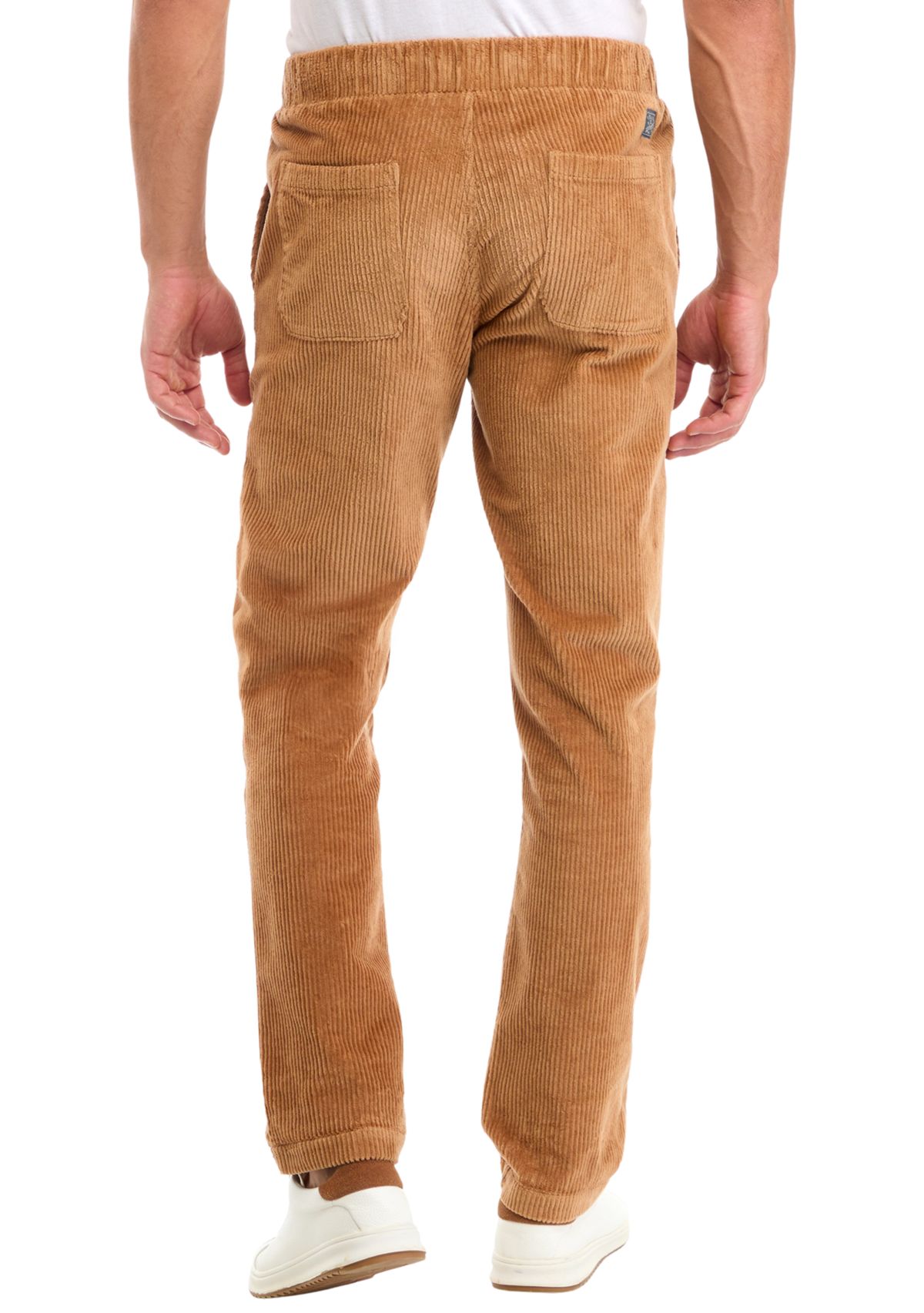 Mens Corduroy Pants with Stretch Waistband 