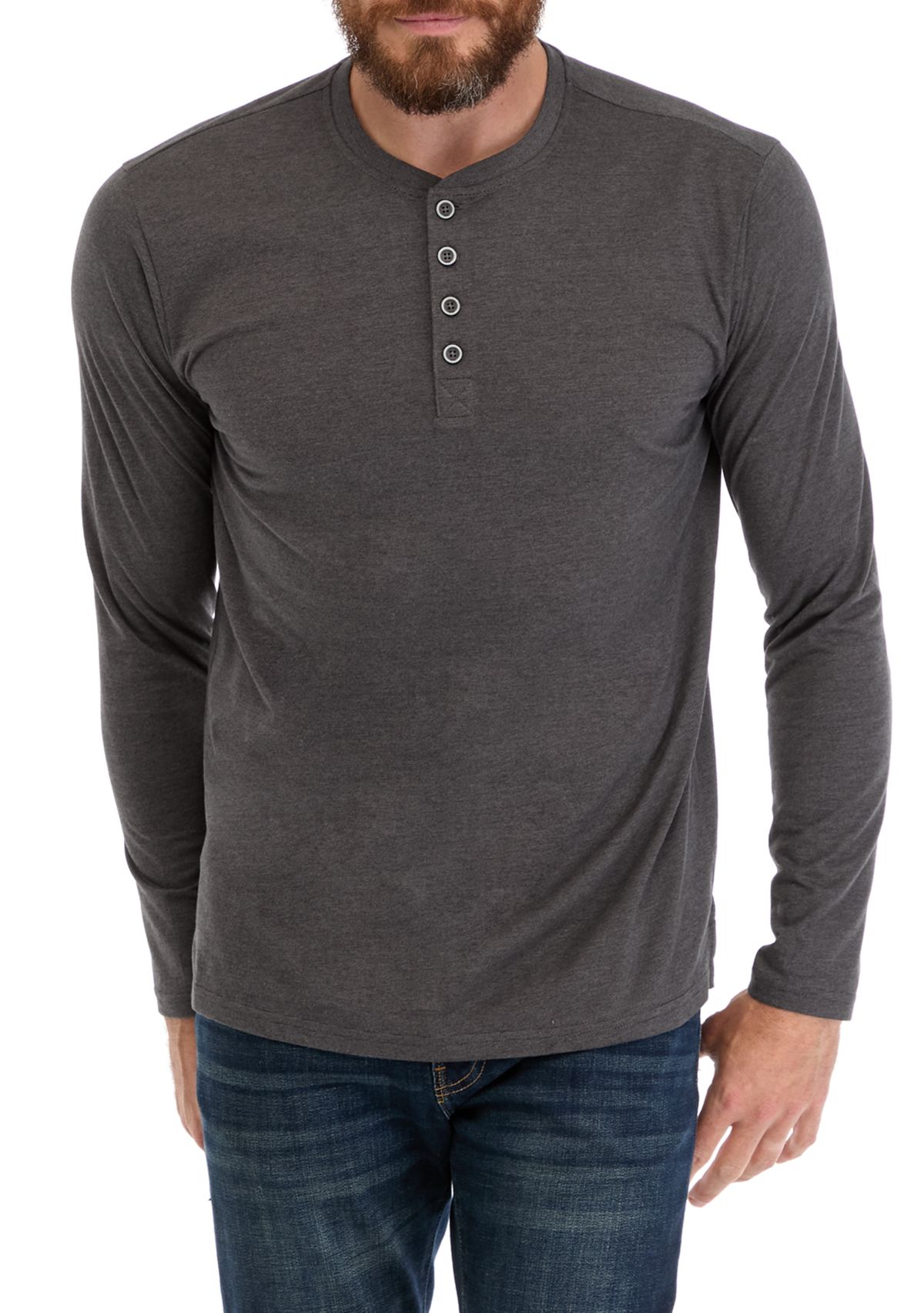Mens Suede Henley T-Shirt