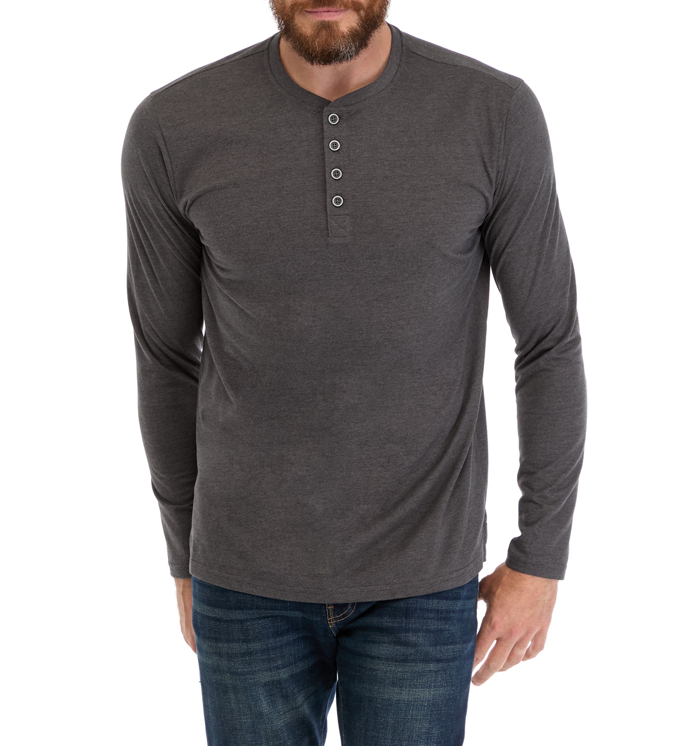 Mens Suede Henley T-Shirt