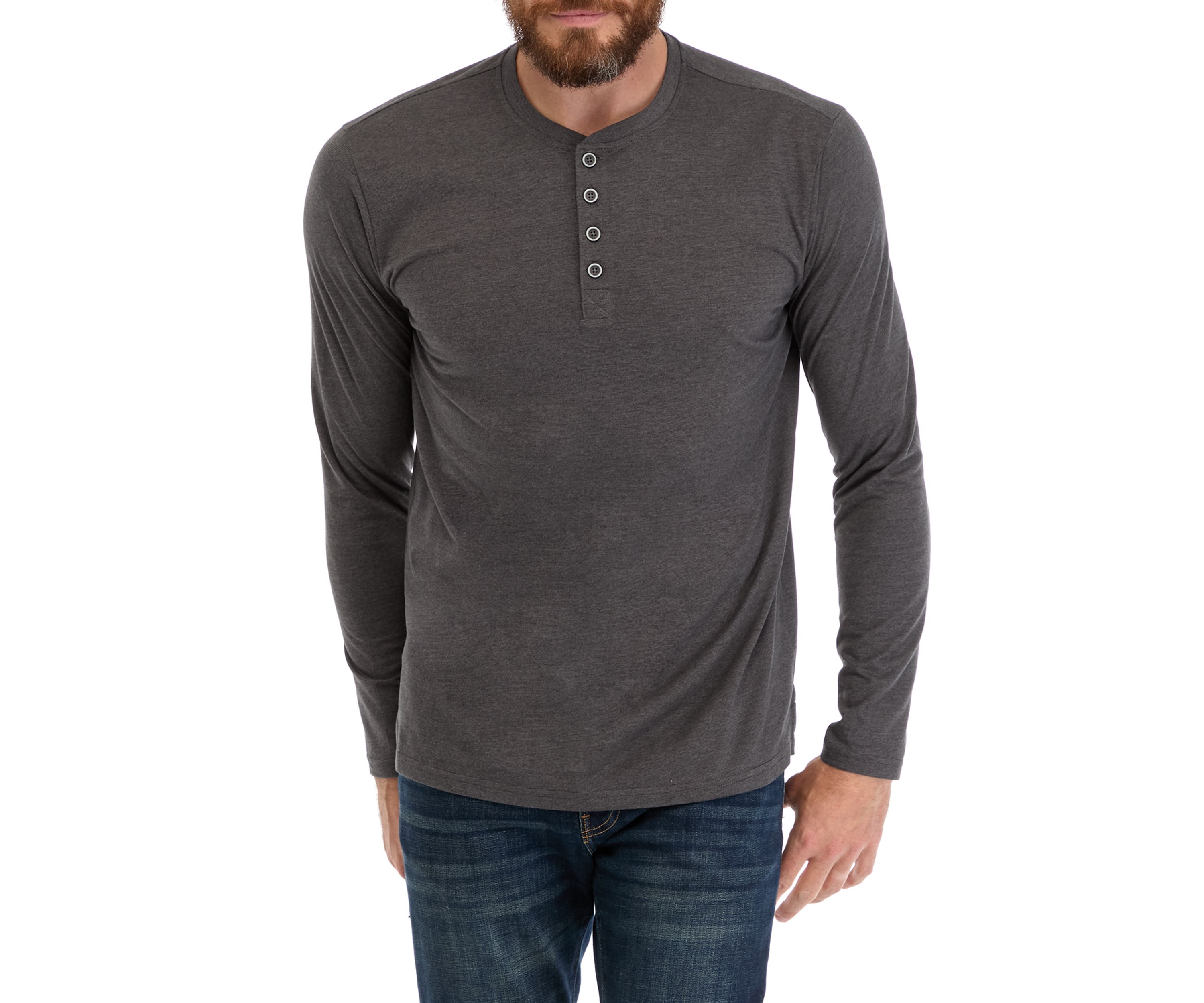 Mens Suede Henley T-Shirt