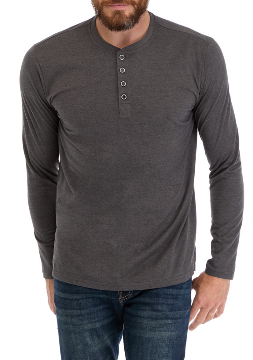 Mens Suede Henley T-Shirt