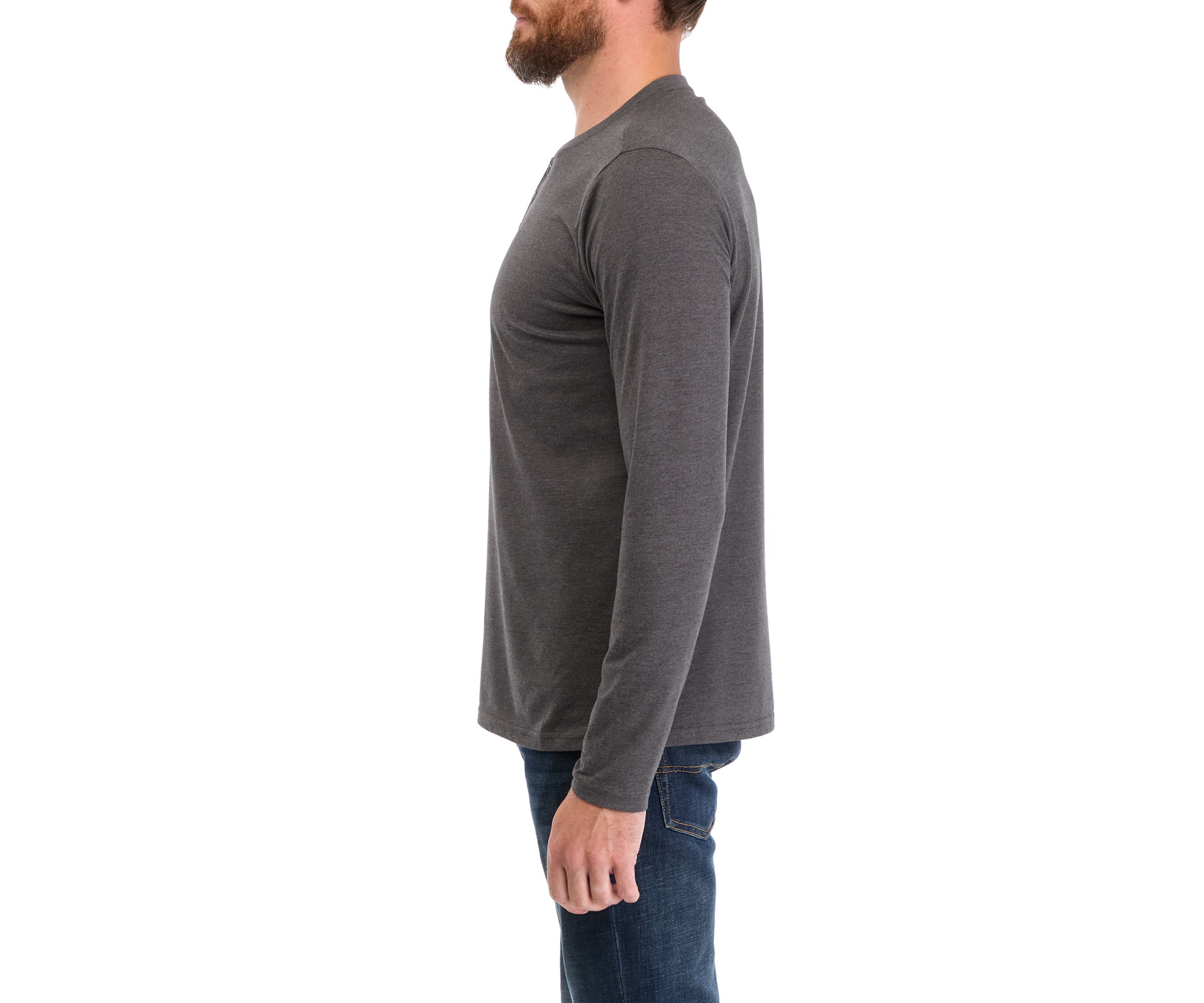 Mens Suede Henley T-Shirt