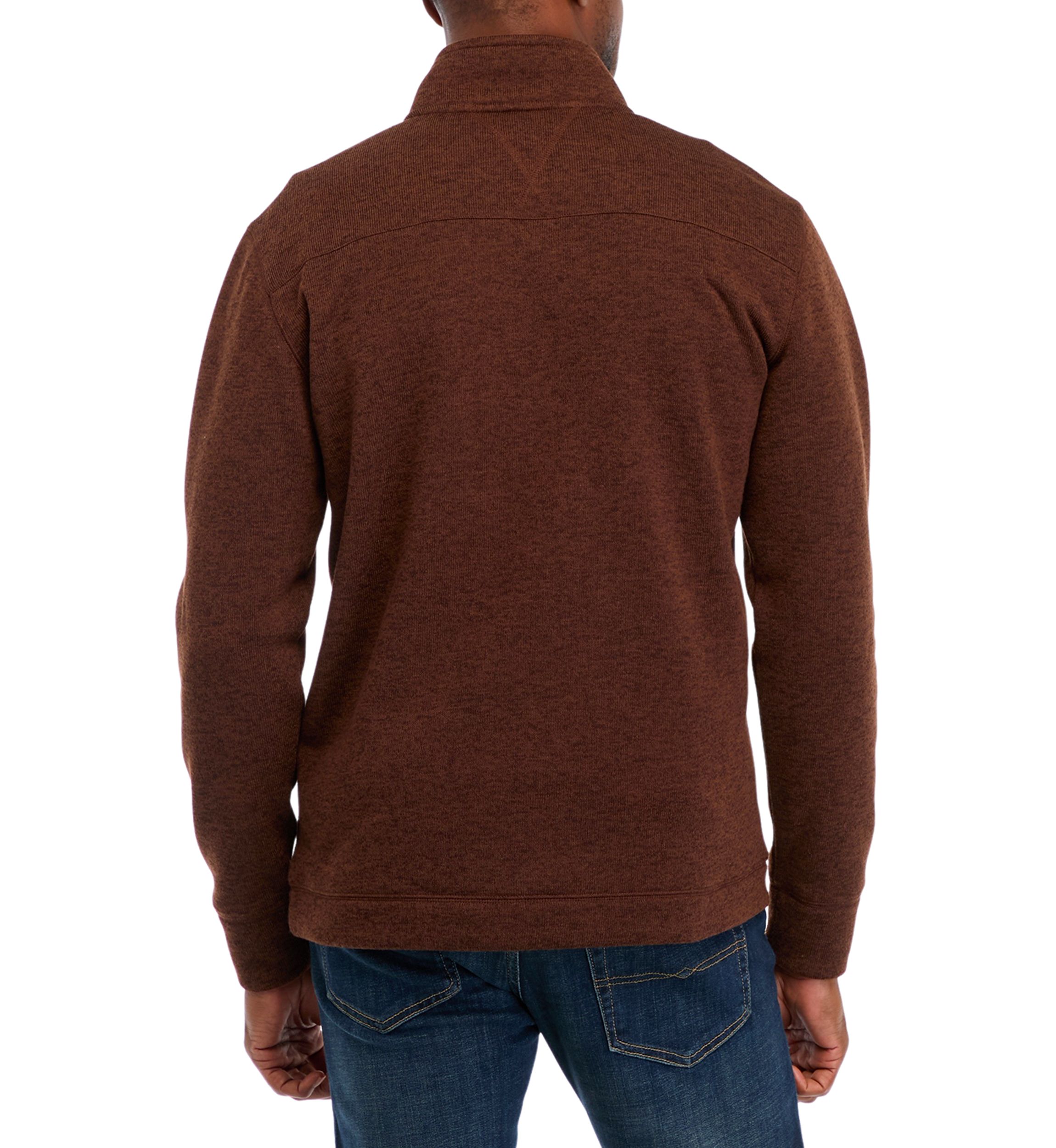Mens Button Snap Fleece Sweater 