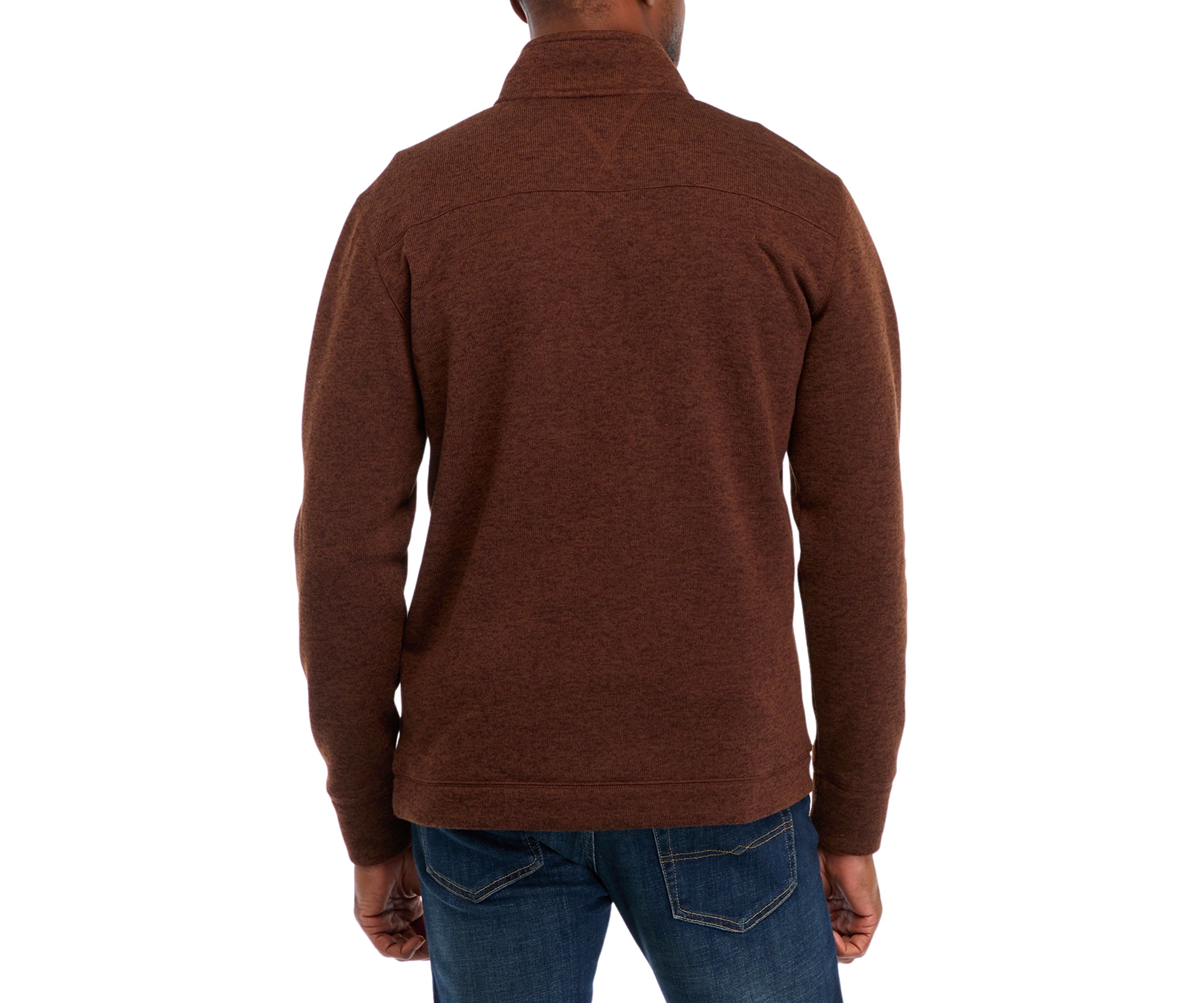 Mens Button Snap Fleece Sweater 